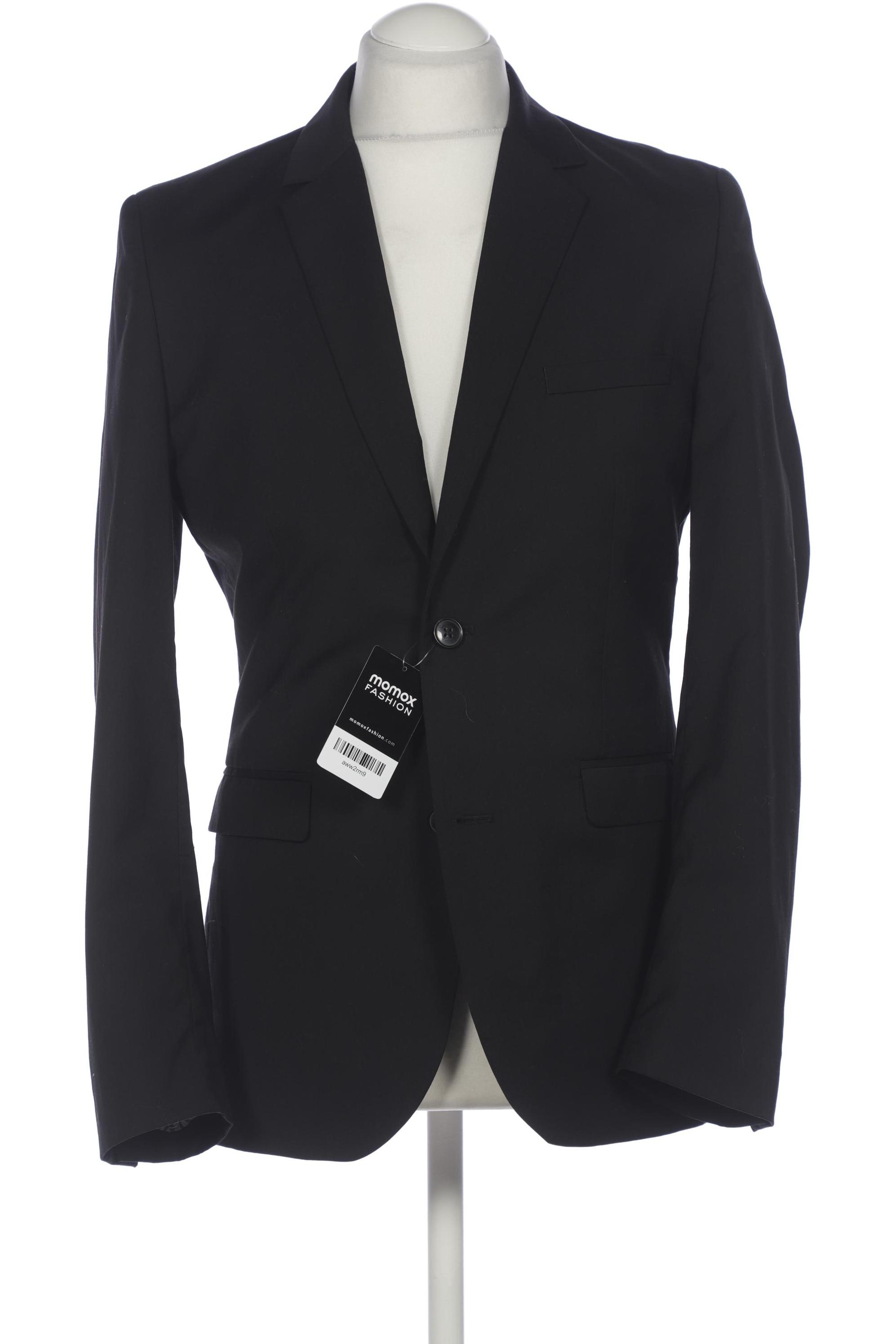 

H&M Herren Sakko, schwarz, Gr. 48