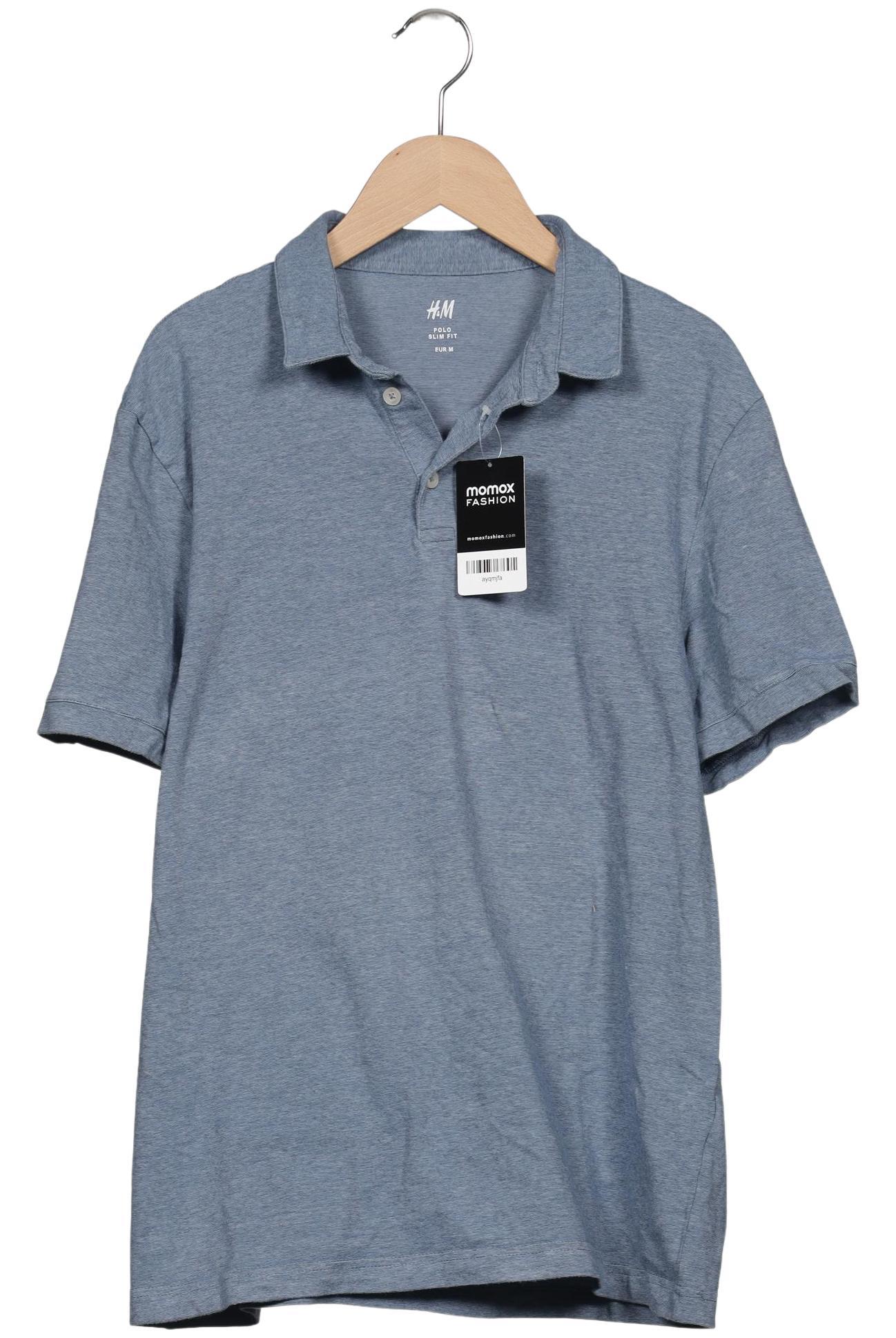 

H&M Herren Poloshirt, blau, Gr. 48