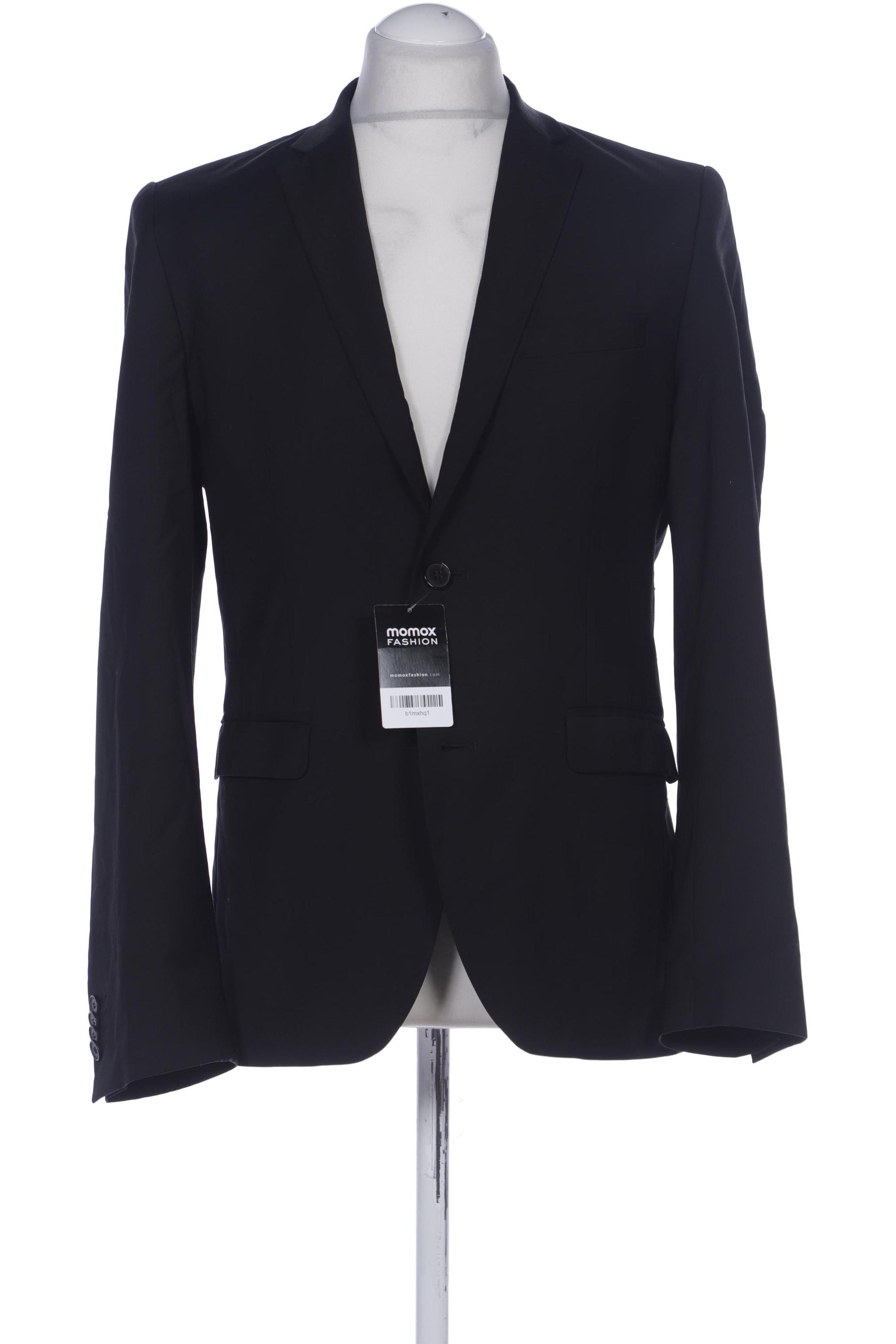 

H&M Herren Sakko, schwarz, Gr. 48