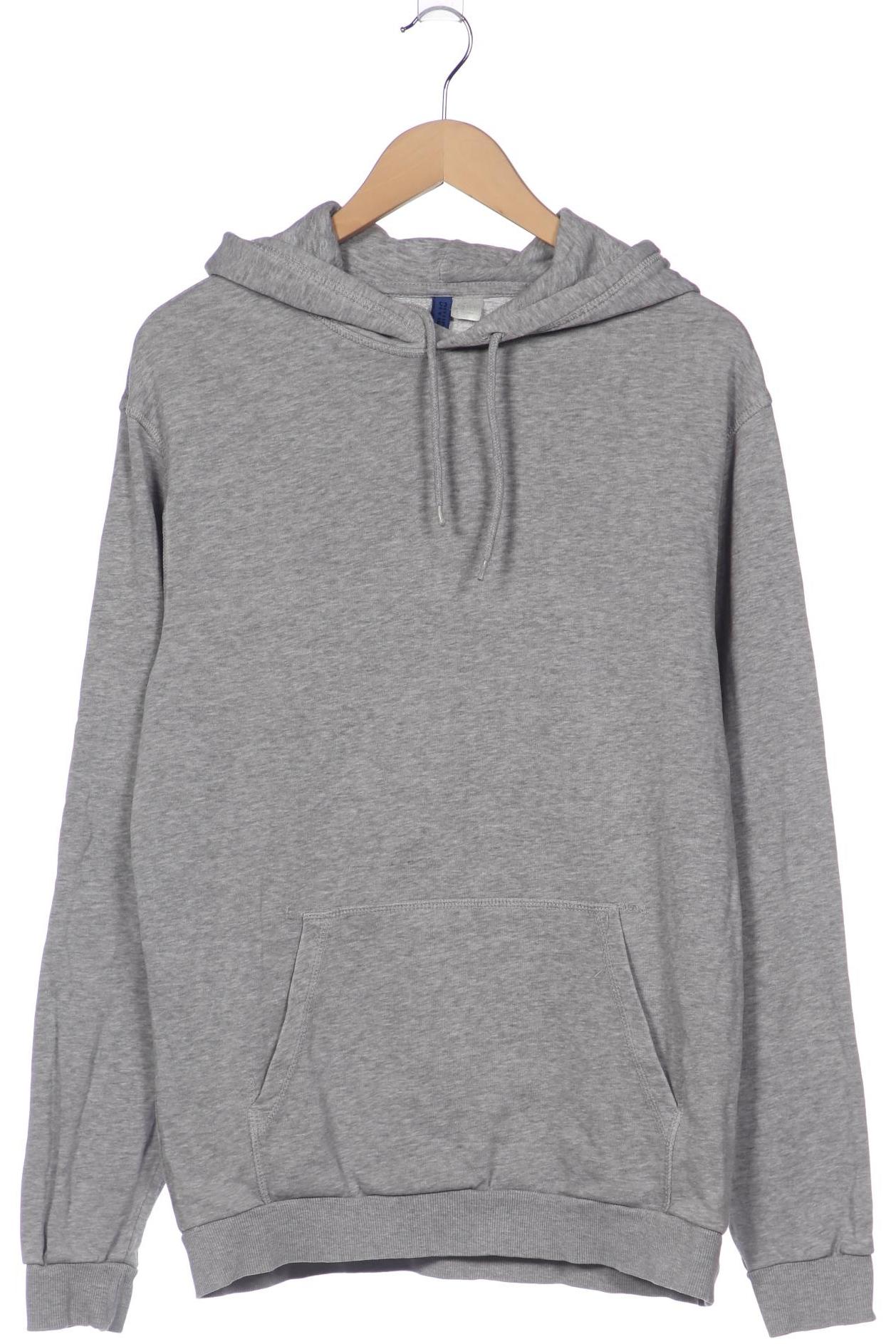

H&M Herren Kapuzenpullover, grau, Gr. 48