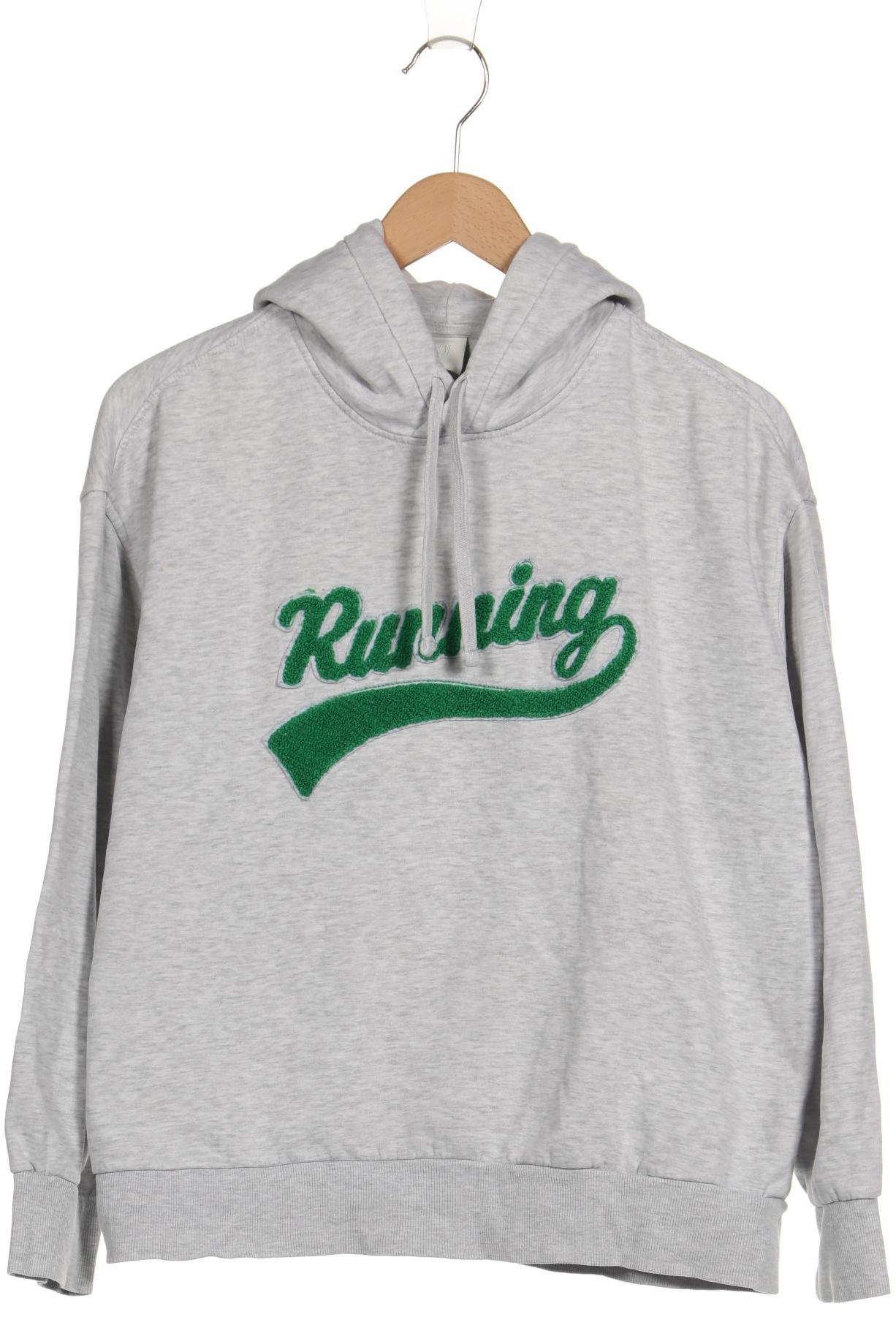 

H&M Herren Kapuzenpullover, grau, Gr. 46