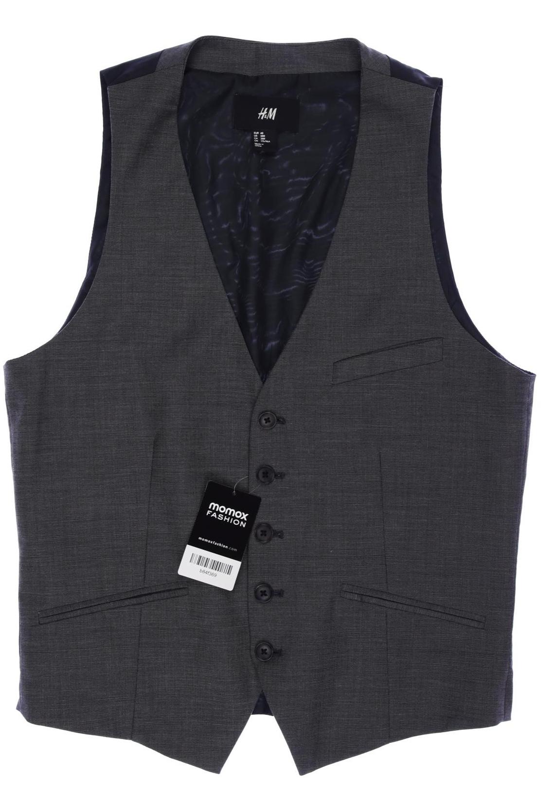 

H&M Herren Weste, grau, Gr. 48