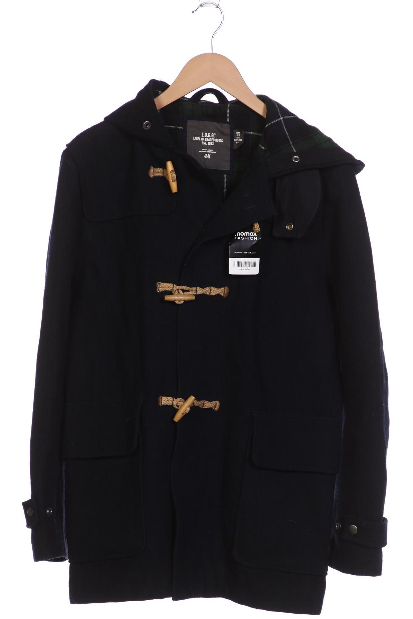 

H&M Herren Mantel, marineblau, Gr. 48