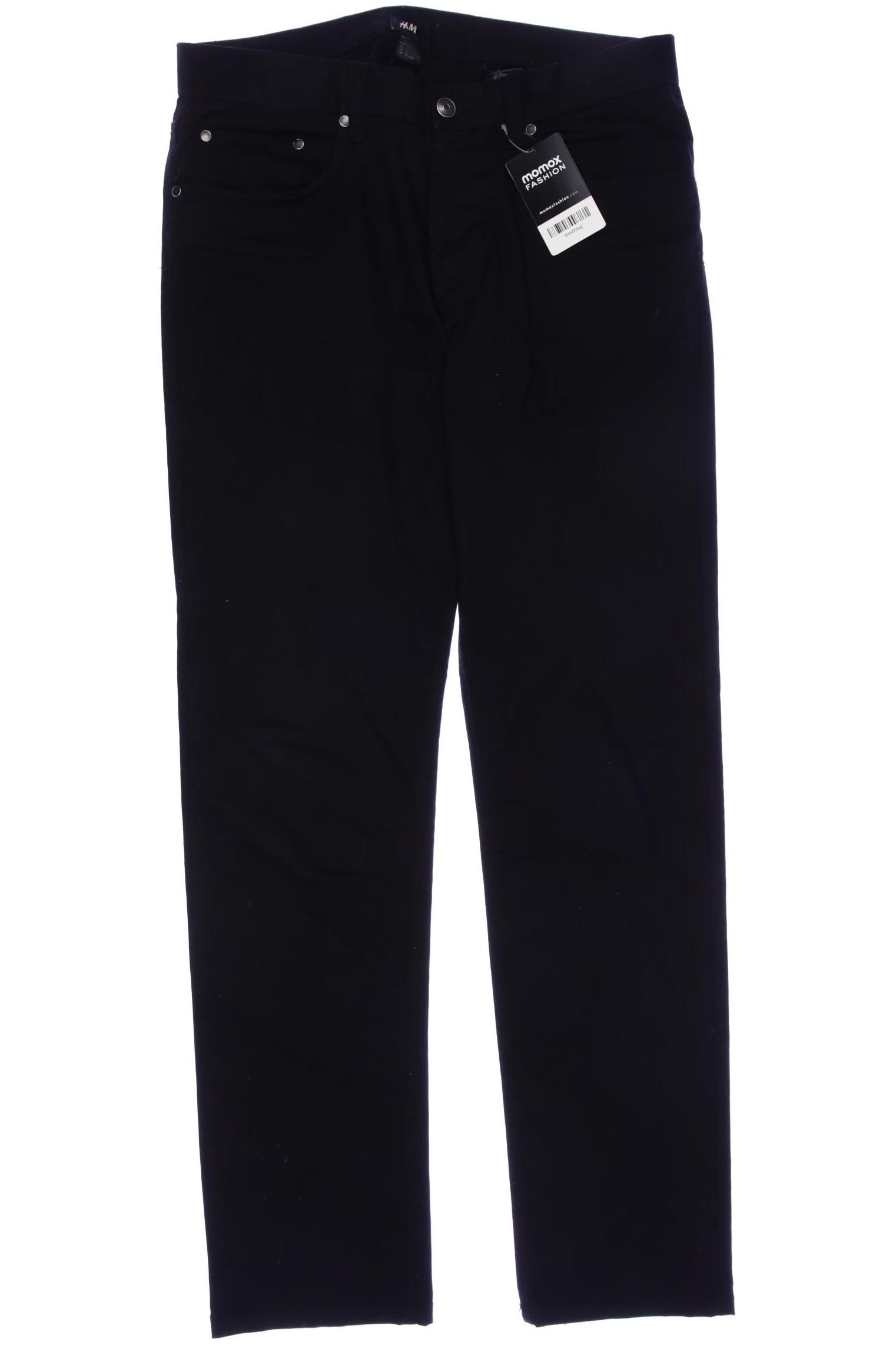 

H&M Herren Stoffhose, schwarz, Gr. 32