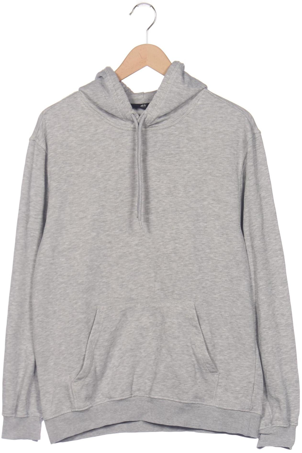 

H&M Herren Kapuzenpullover, grau, Gr. 48
