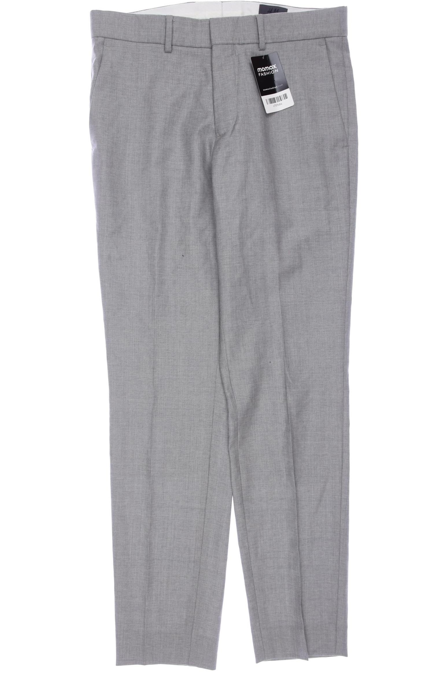 

H&M Herren Stoffhose, grau, Gr. 32