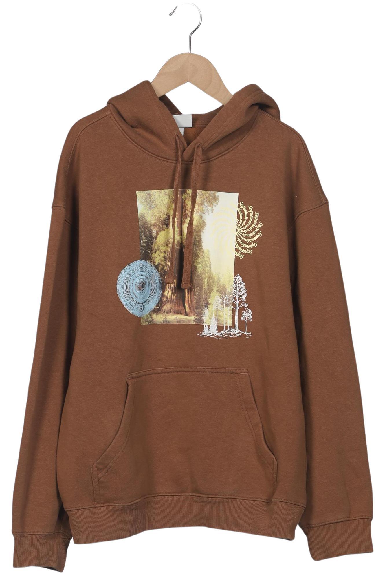 

H&M Herren Kapuzenpullover, braun, Gr. 46
