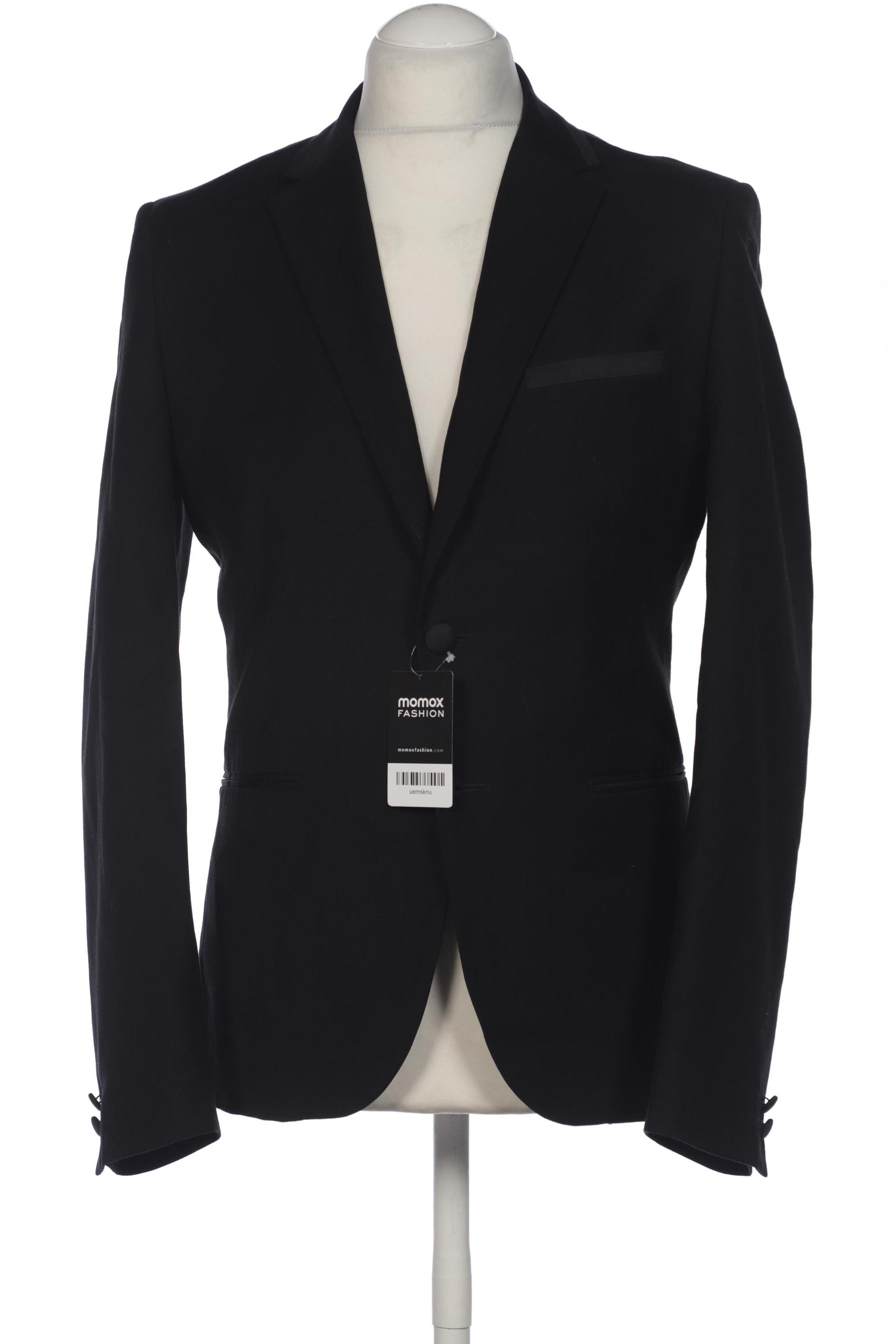 

H&M Herren Sakko, schwarz, Gr. 48