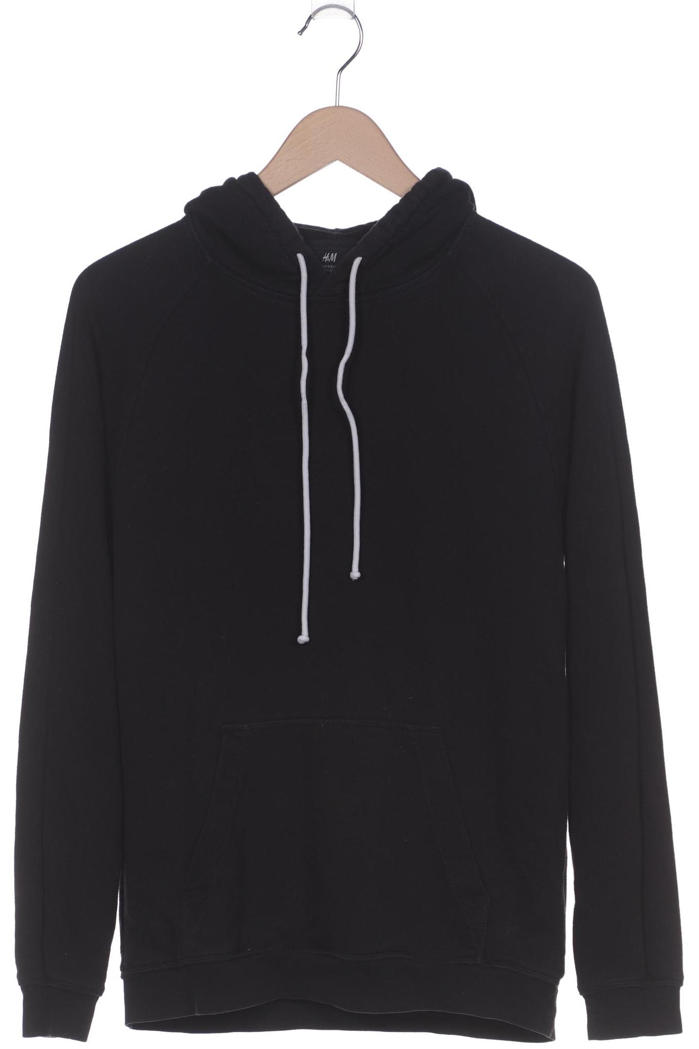 

H&M Herren Kapuzenpullover, schwarz, Gr. 48