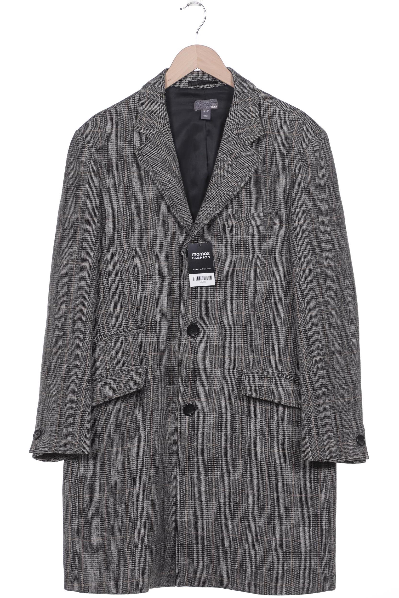 

H&M Herren Mantel, schwarz