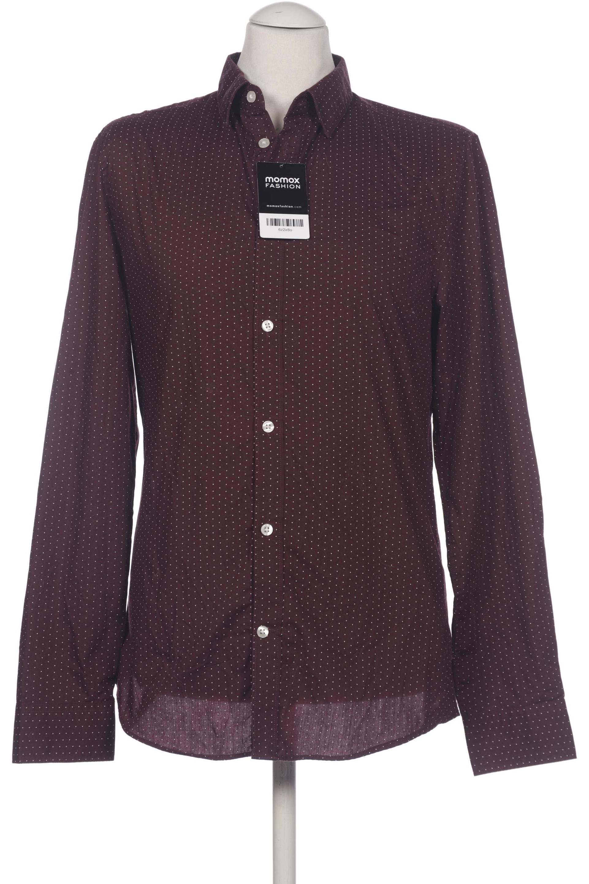 

H&M Herren Hemd, bordeaux, Gr. 48