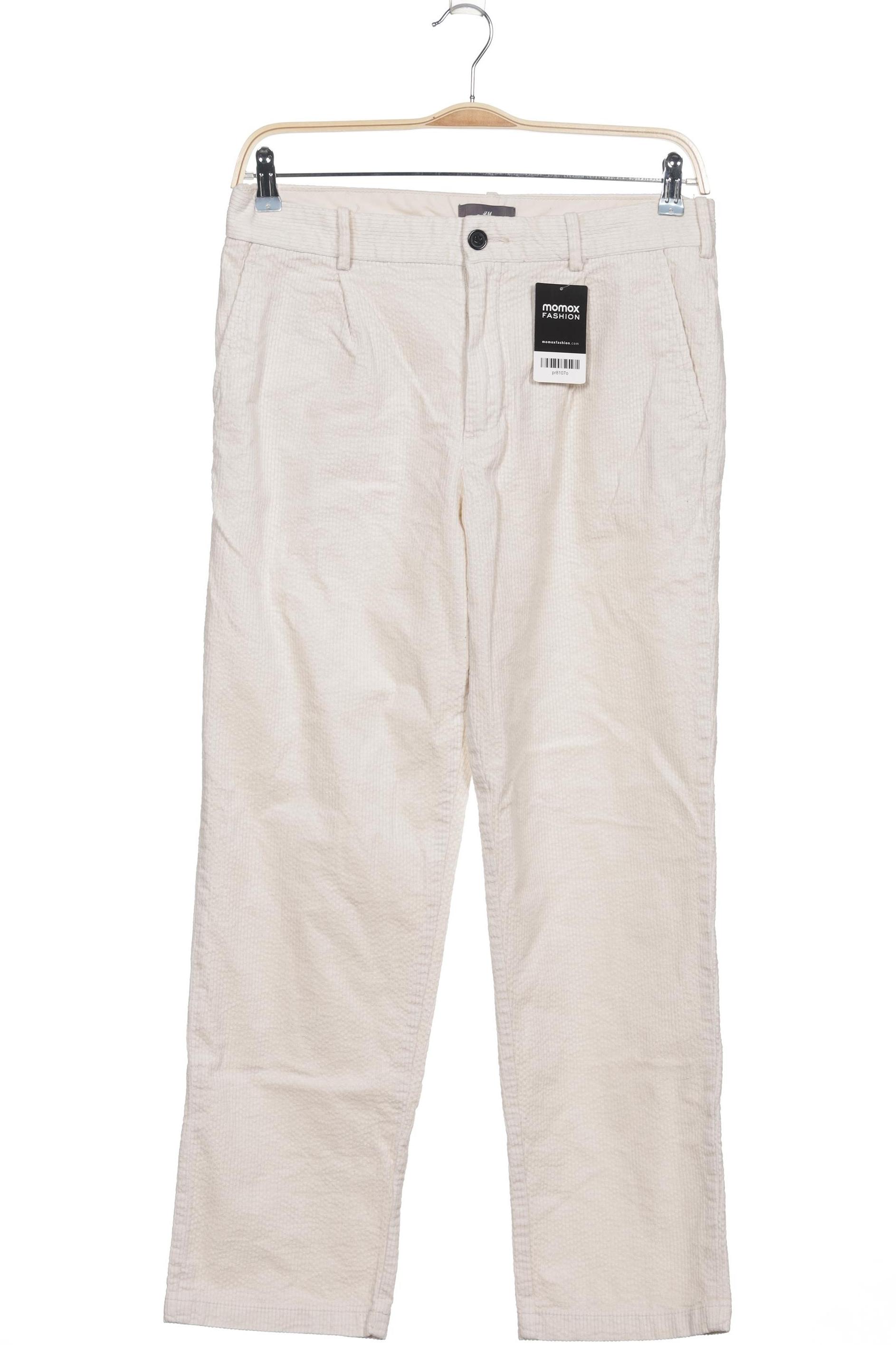 

H&M Herren Stoffhose, cremeweiß, Gr. 31