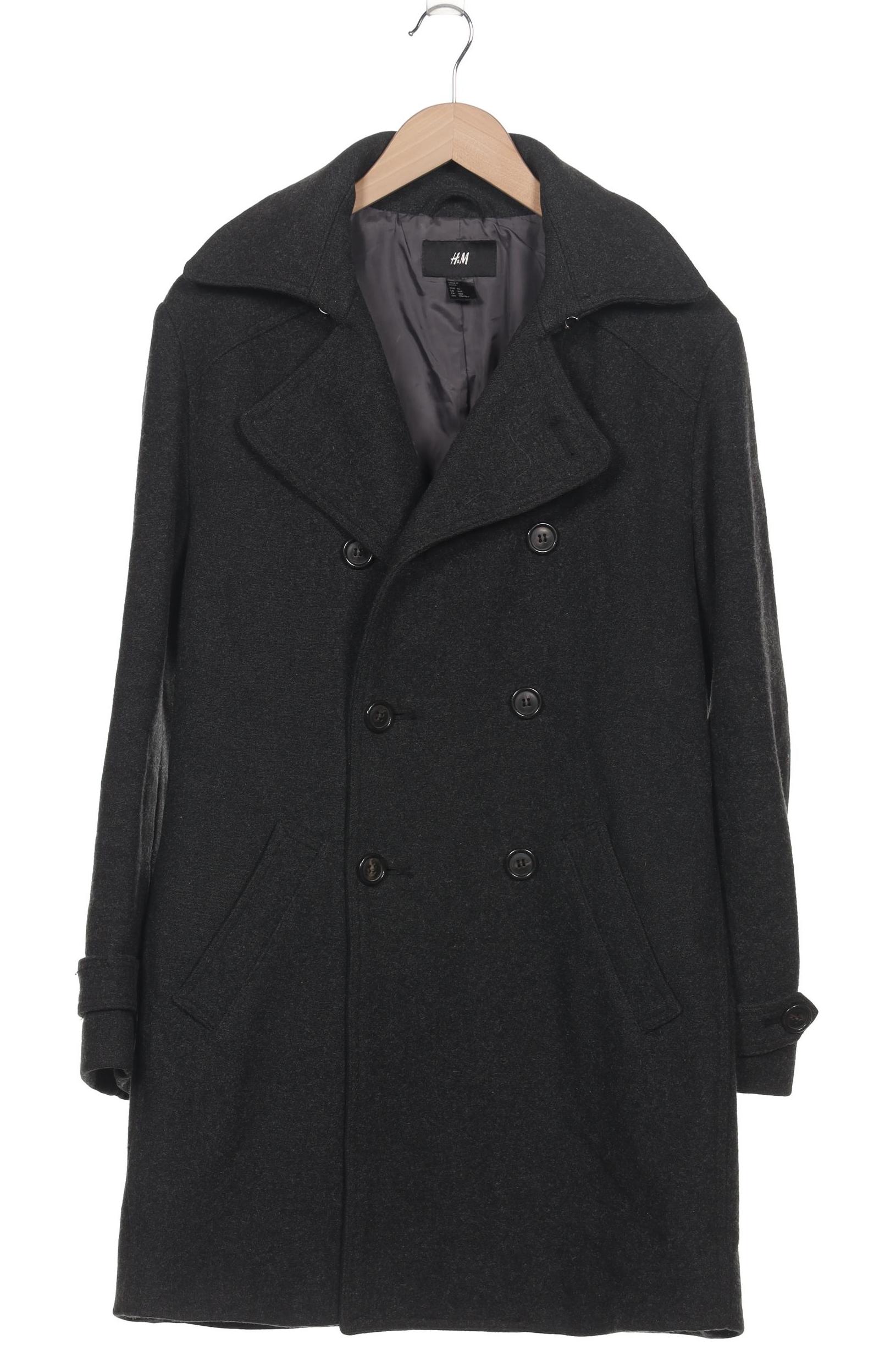 

H&M Herren Mantel, grau, Gr. 46