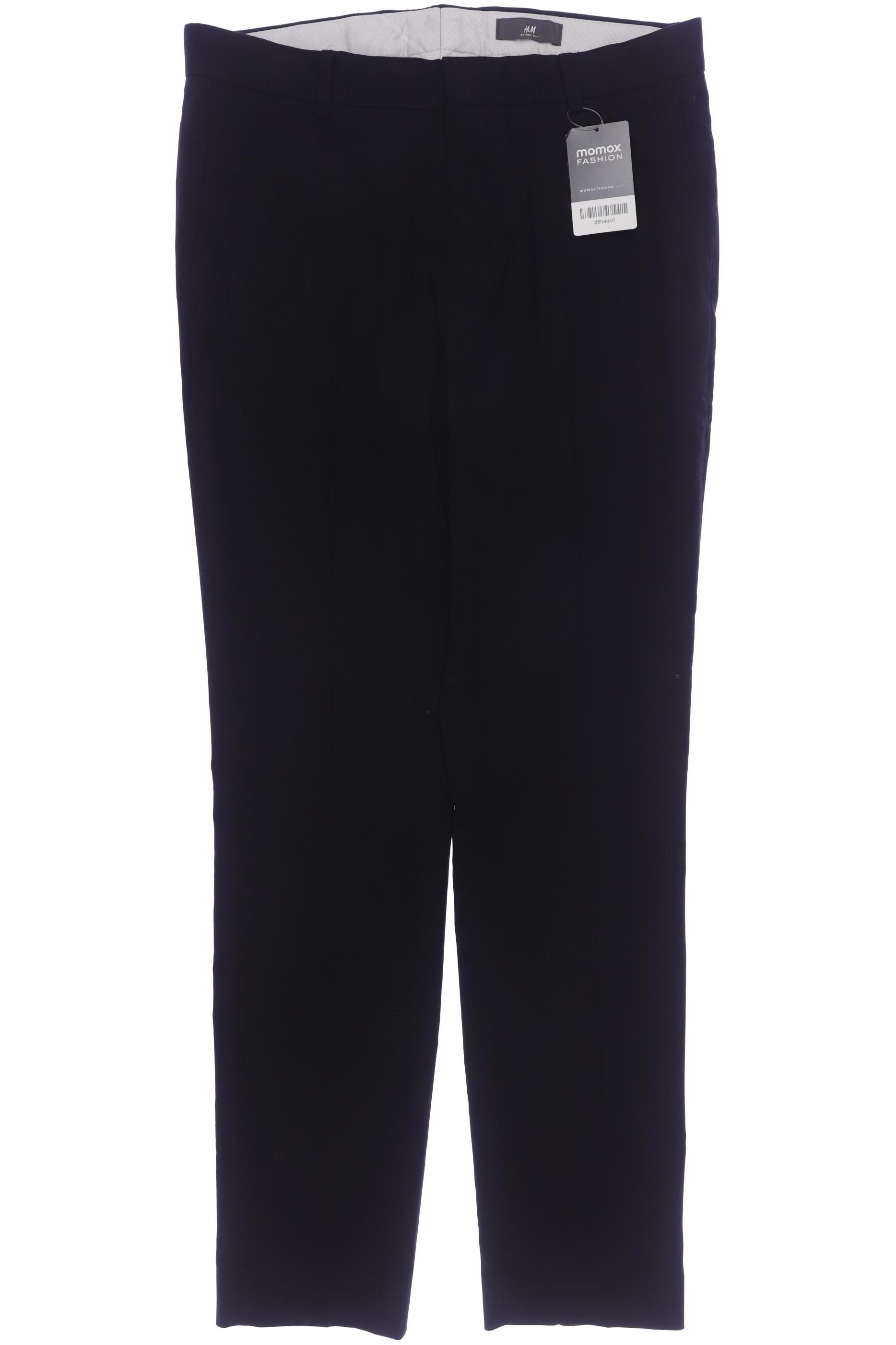 

H&M Herren Stoffhose, schwarz, Gr. 33