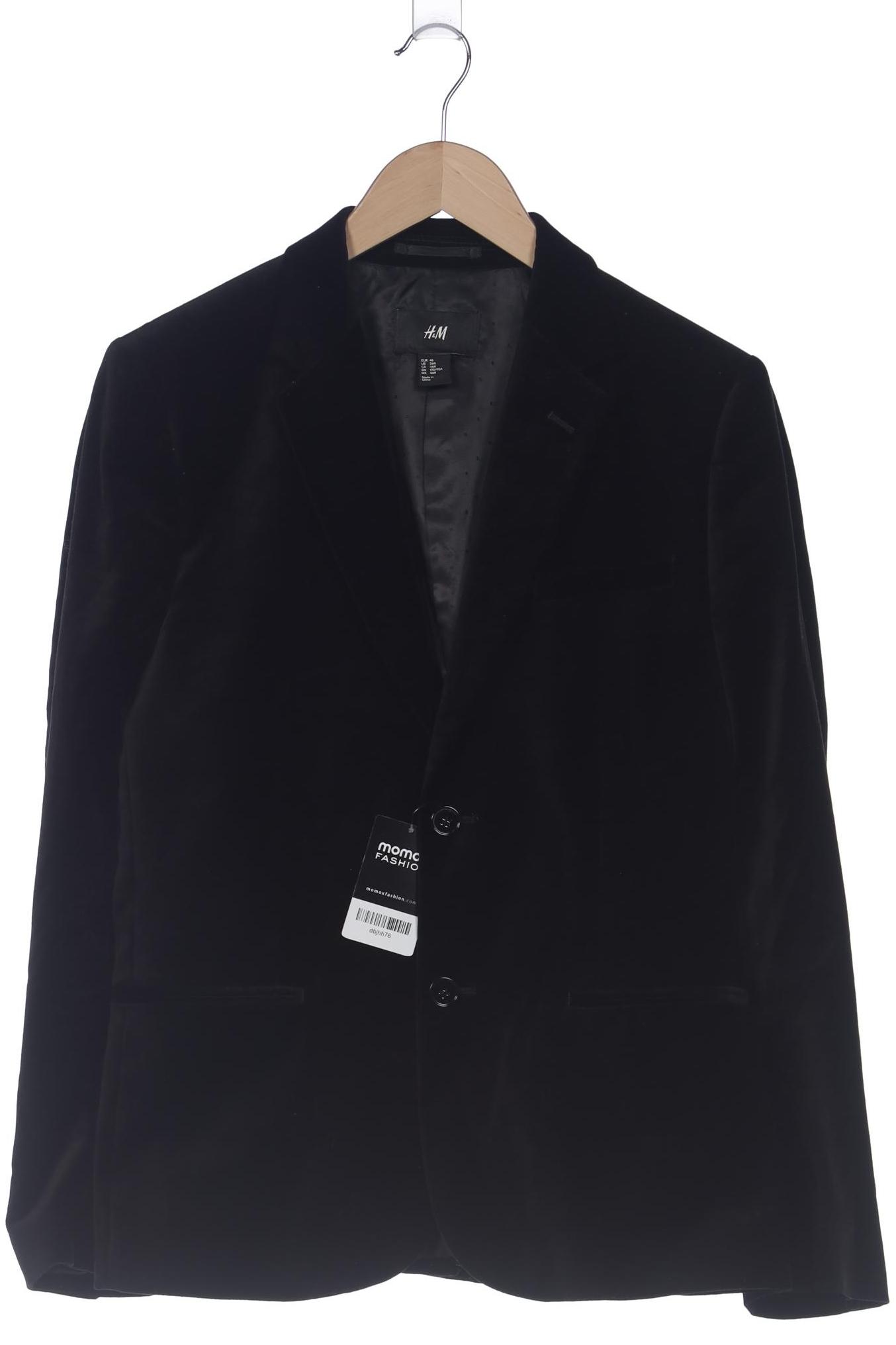 

H&M Herren Sakko, schwarz, Gr. 46