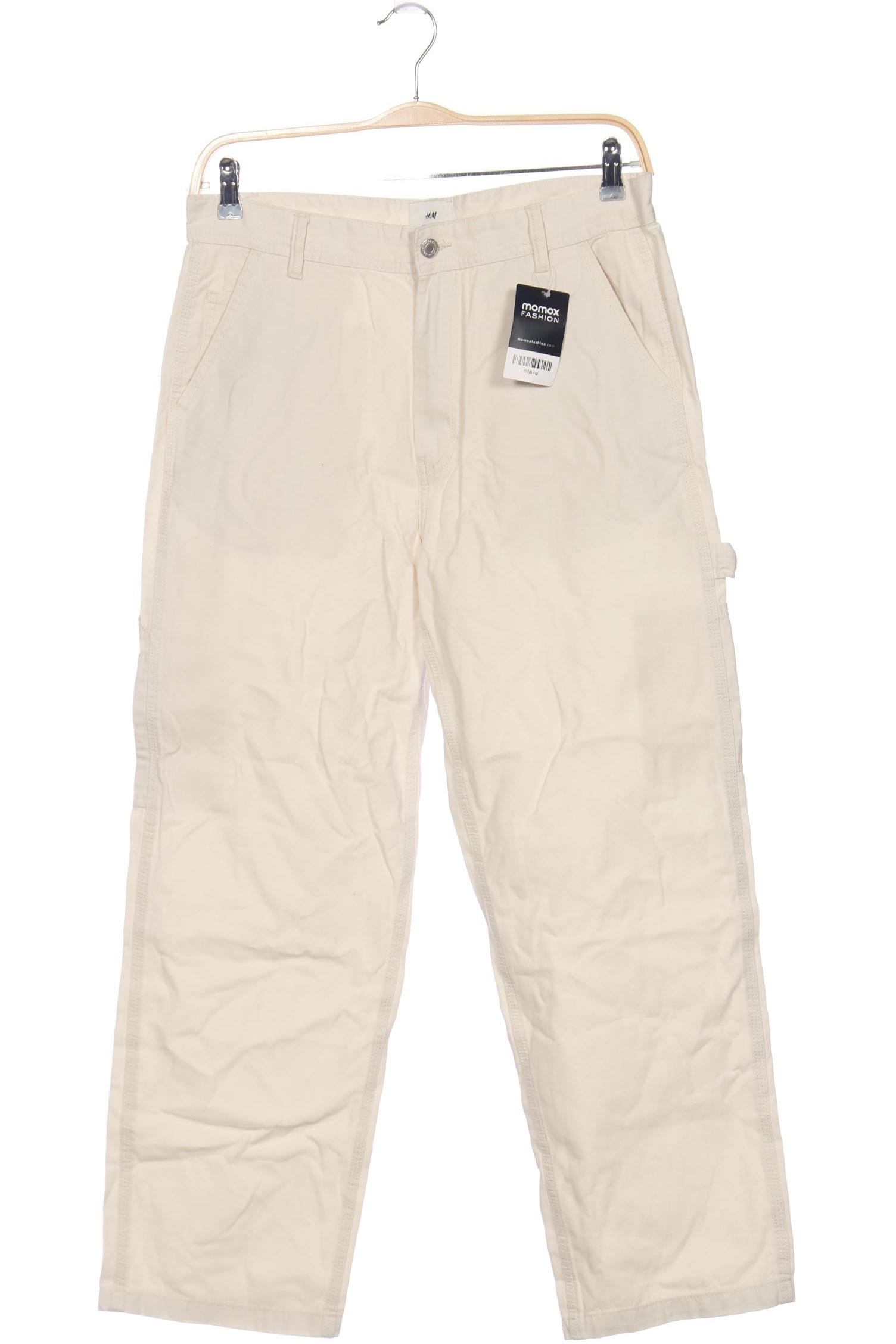 

H&M Herren Stoffhose, cremeweiß, Gr. 32