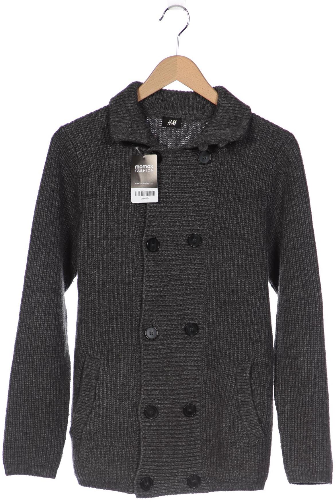 

H&M Herren Strickjacke, grau, Gr. 48