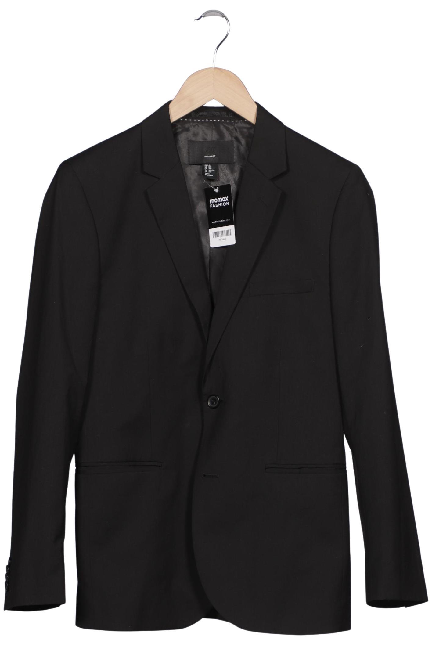 

H&M Herren Sakko, schwarz, Gr. 46