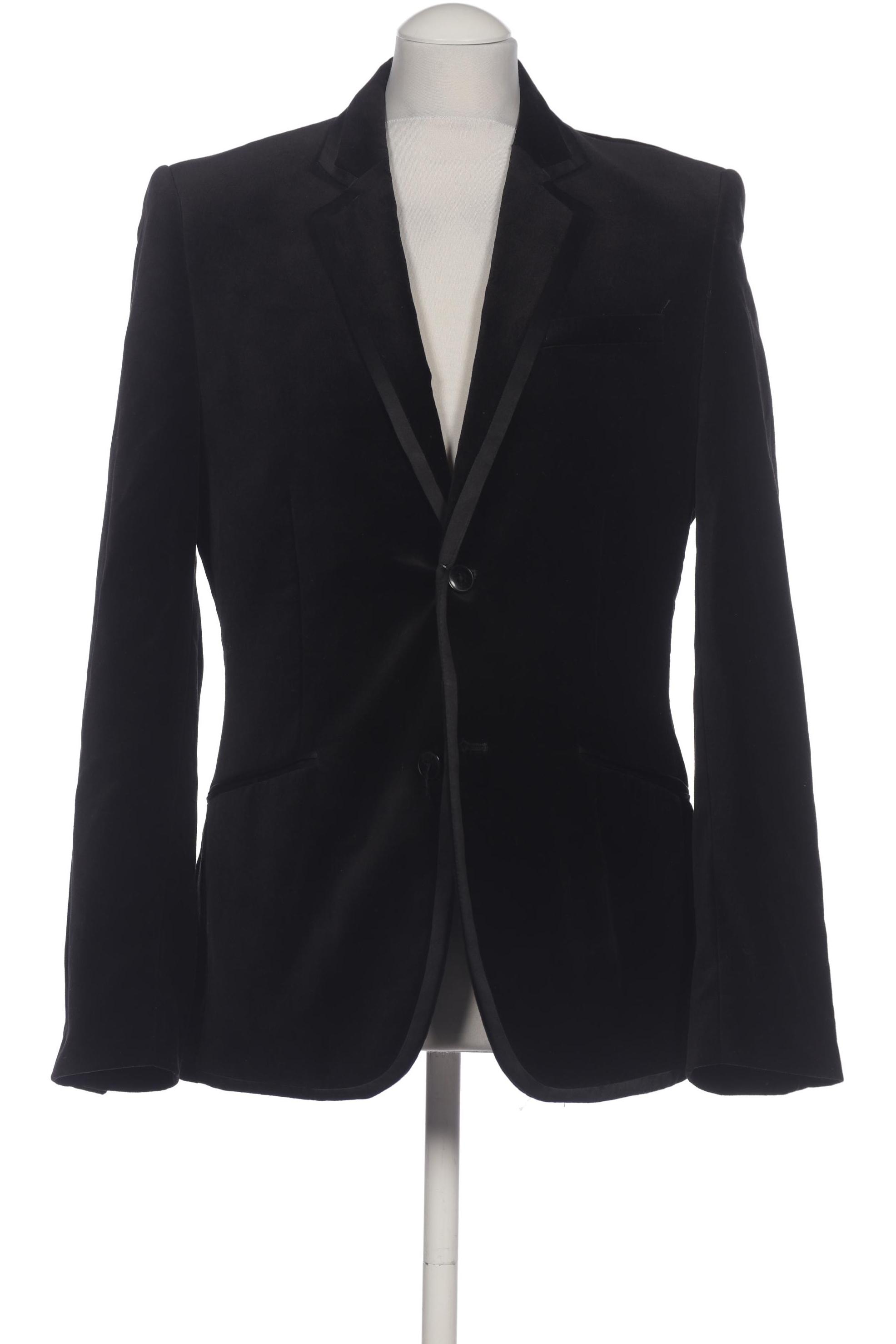 

H&M Herren Sakko, schwarz, Gr. 48