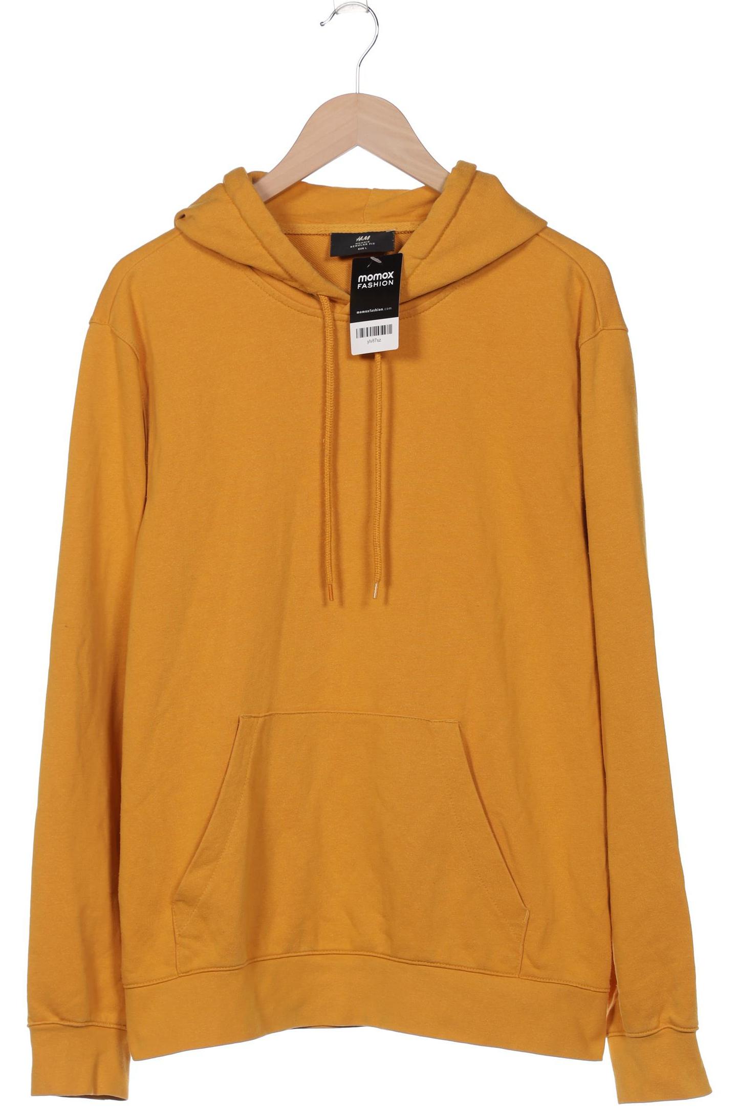 

H&M Herren Kapuzenpullover, gelb, Gr. 52