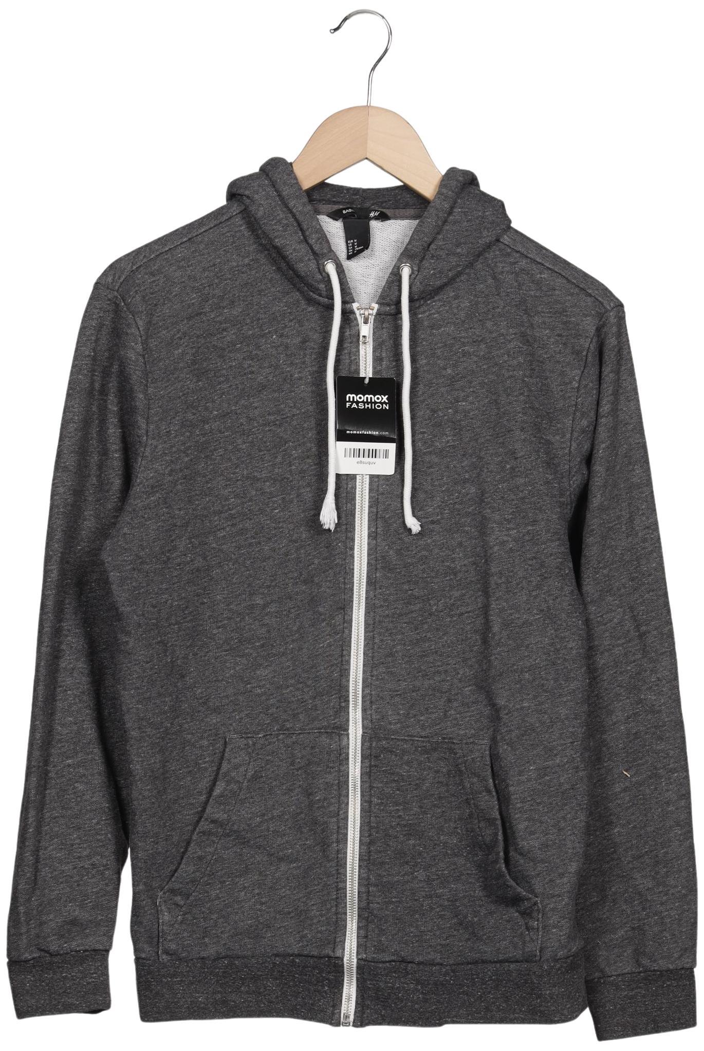 

H&M Herren Kapuzenpullover, grau, Gr. 48