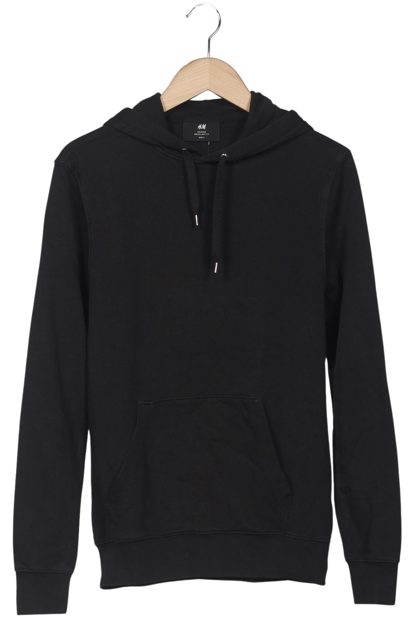 

H&M Herren Kapuzenpullover, schwarz, Gr. 46