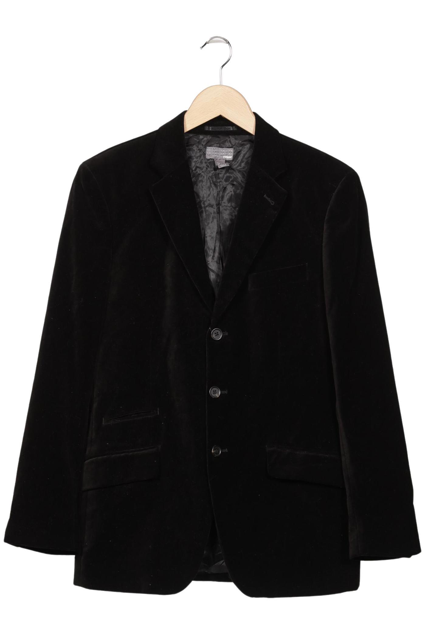 

H&M Herren Sakko, schwarz, Gr. 48