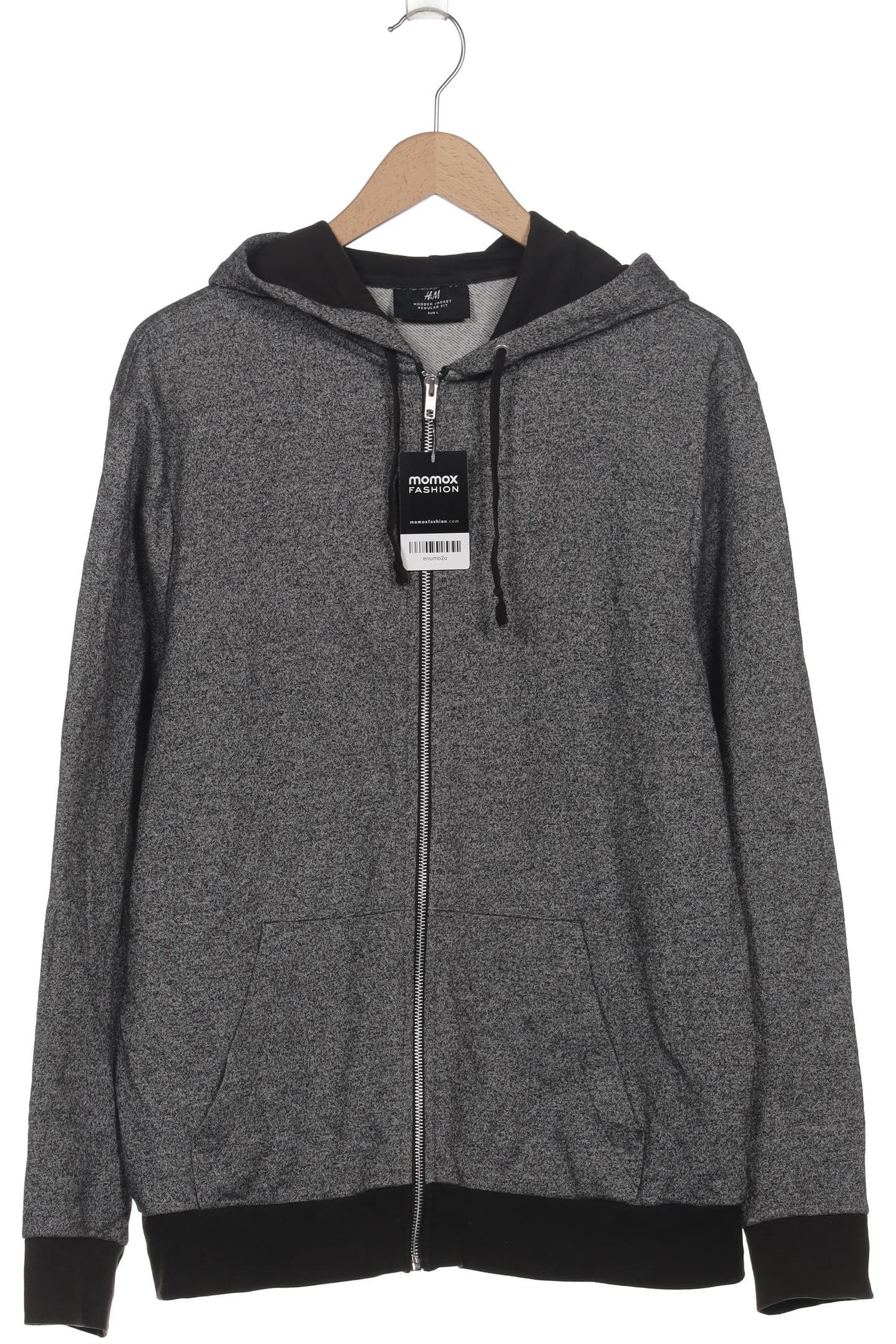 

H&M Herren Kapuzenpullover, grau, Gr. 52