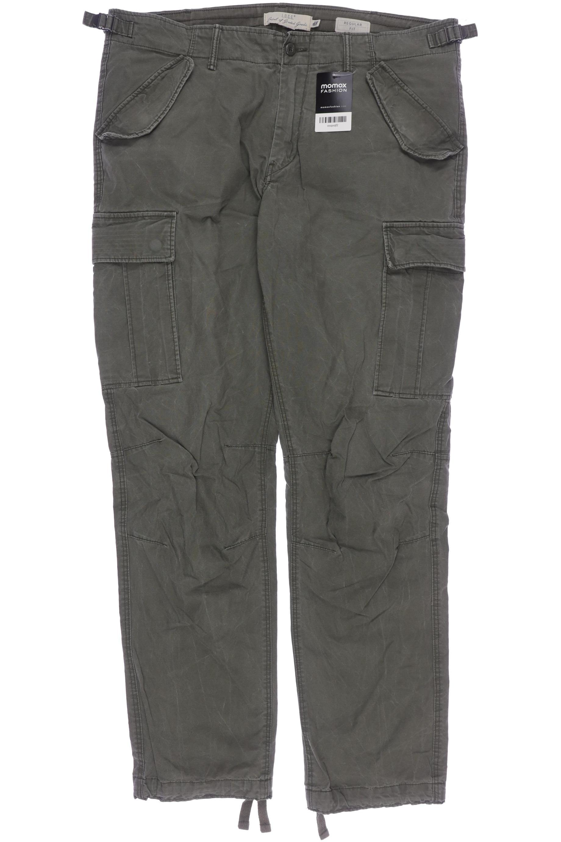 

H&M Herren Stoffhose, grün, Gr. 38