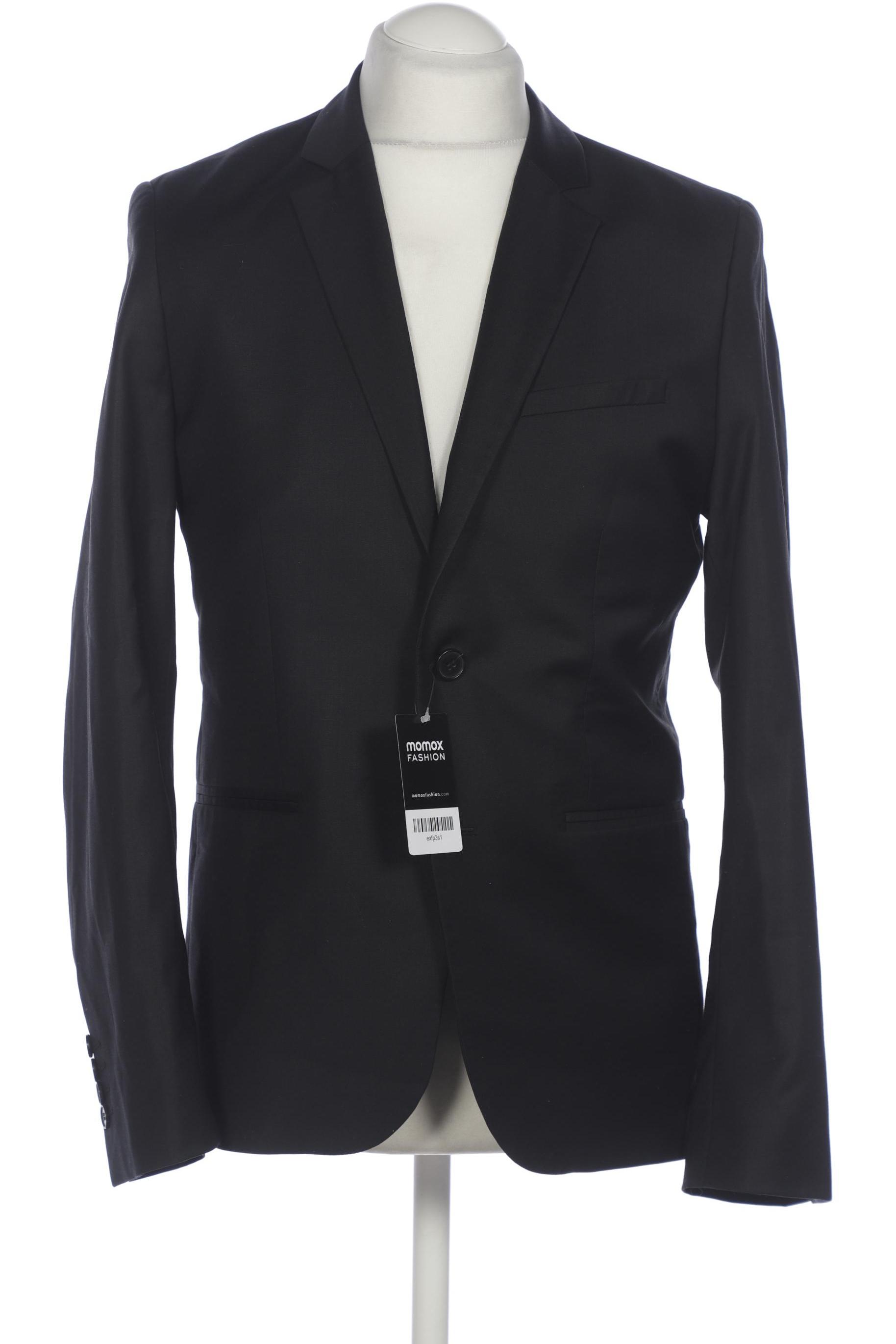 

H&M Herren Sakko, schwarz, Gr. 48