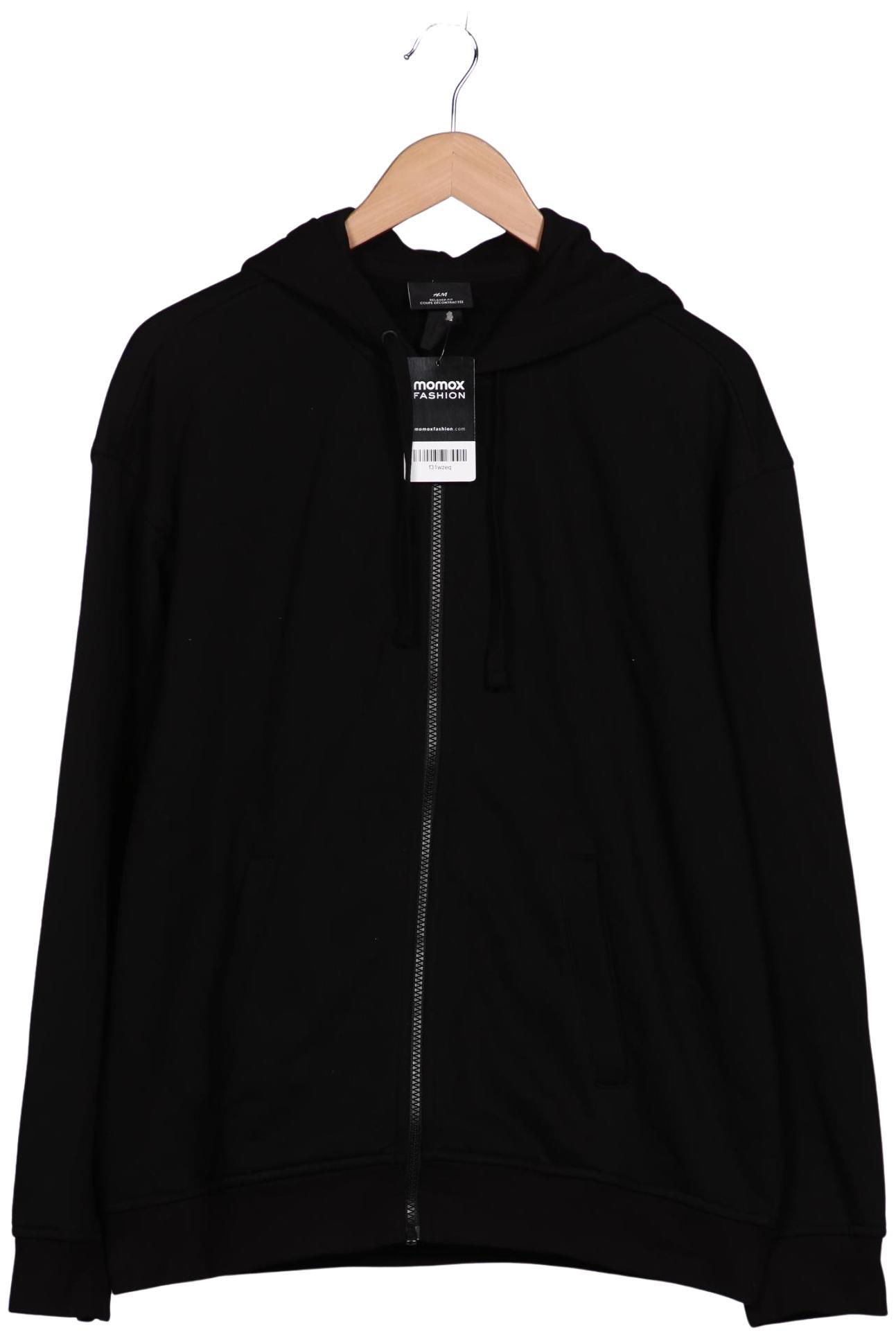 

H&M Herren Kapuzenpullover, schwarz, Gr. 48