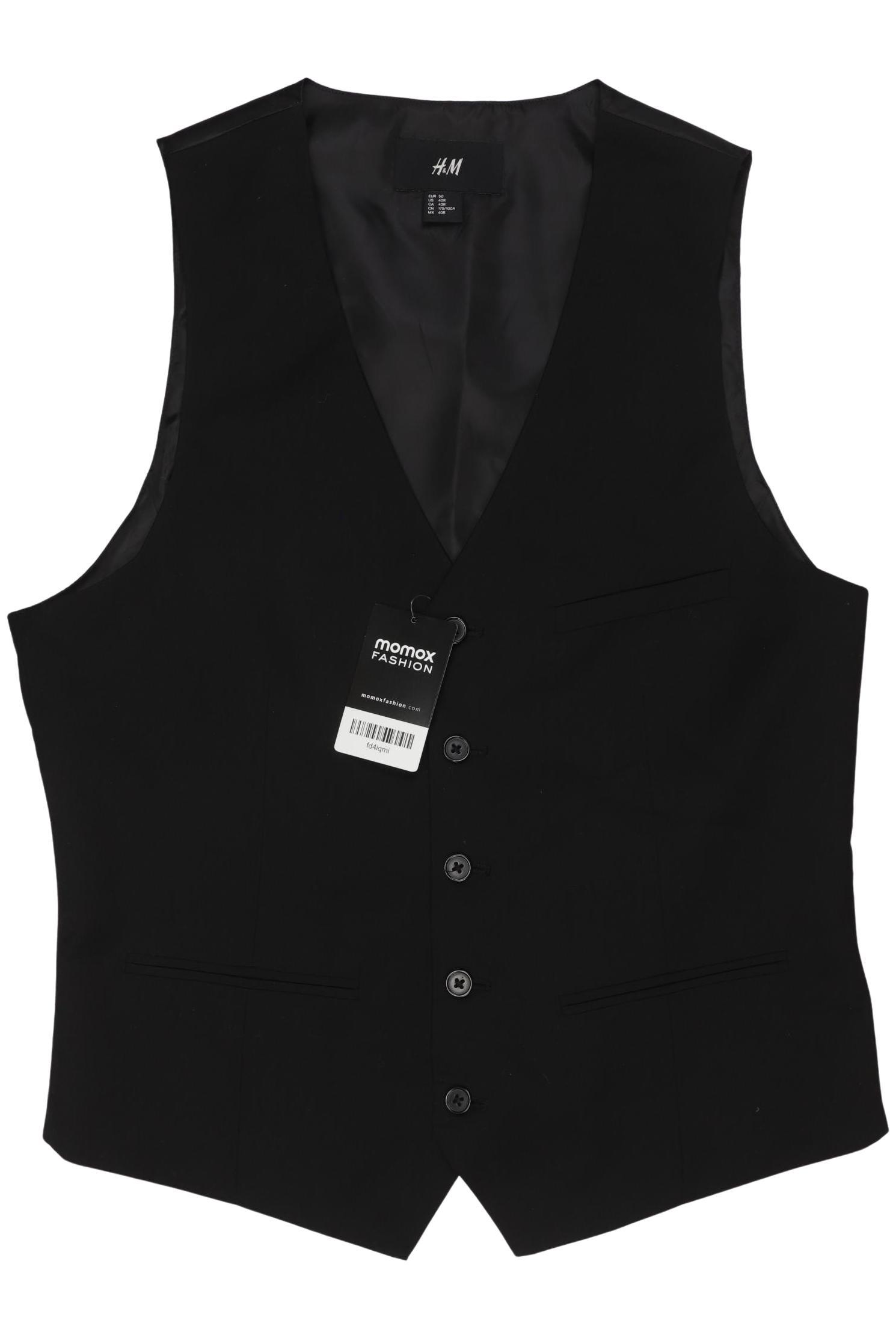 

H&M Herren Weste, schwarz, Gr. 50