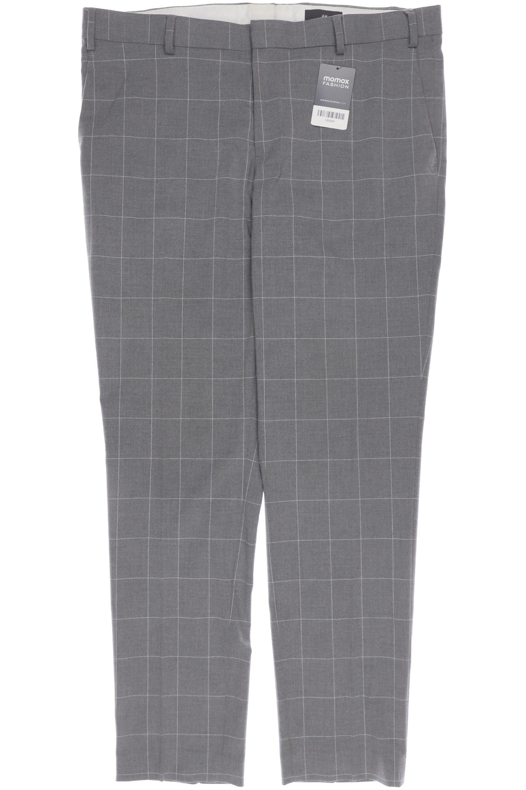 

H&M Herren Stoffhose, grau, Gr. 56