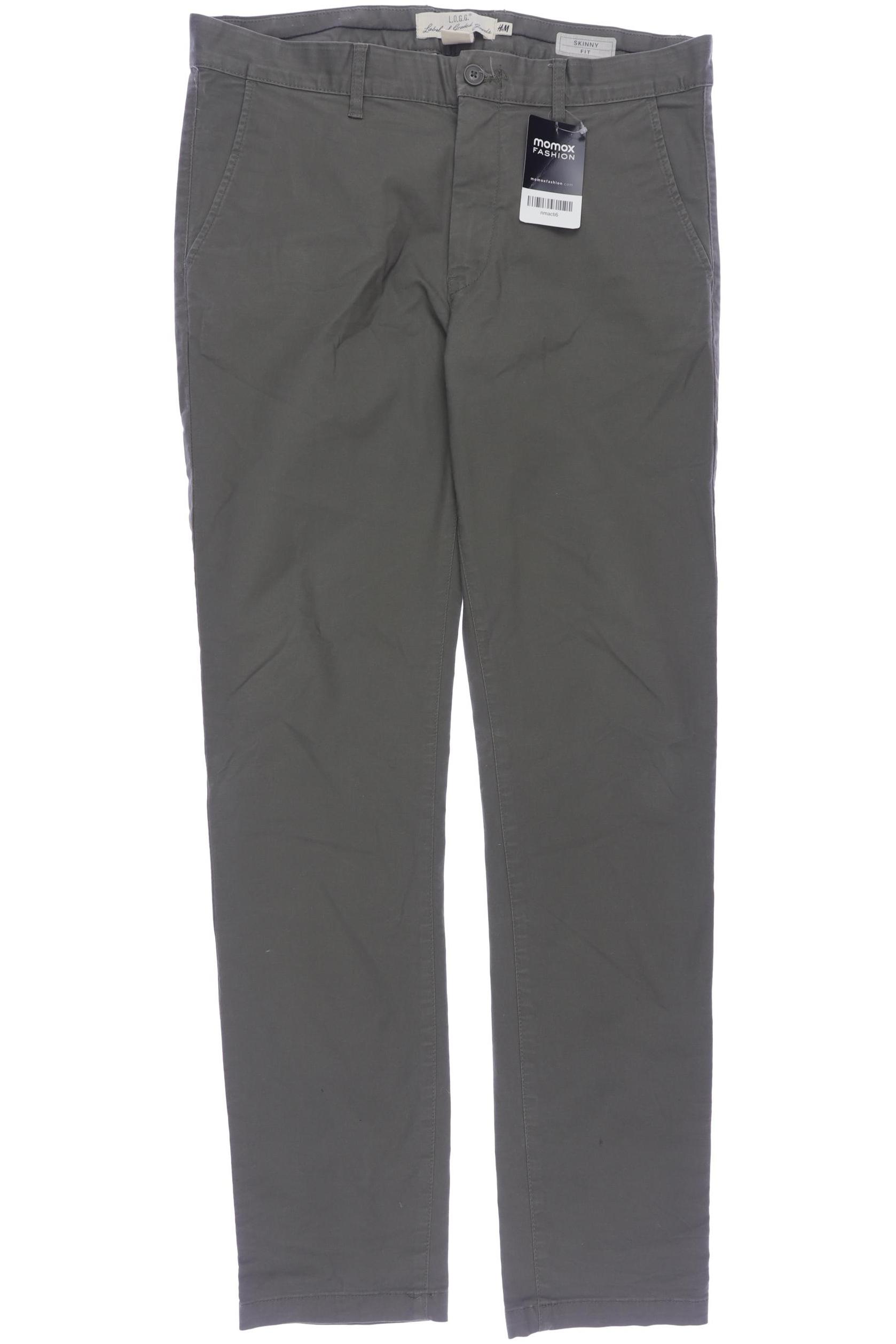 

H&M Herren Stoffhose, grün, Gr. 32