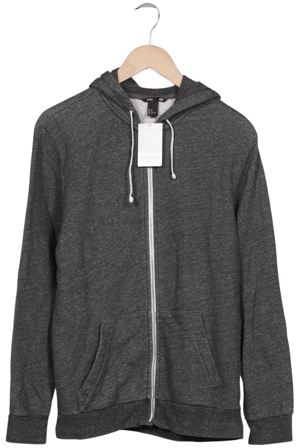 

H&M Herren Kapuzenpullover, grau, Gr. 48