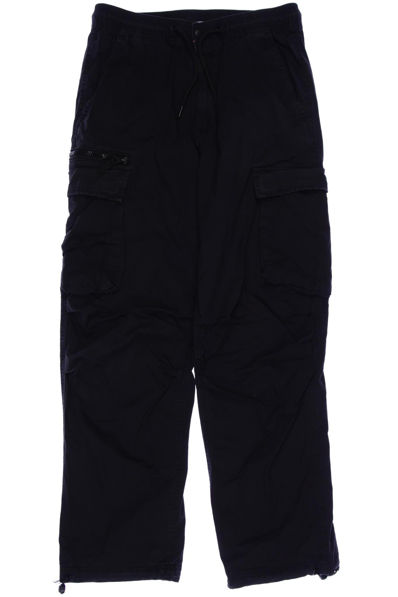 

H&M Herren Stoffhose, schwarz, Gr. 0
