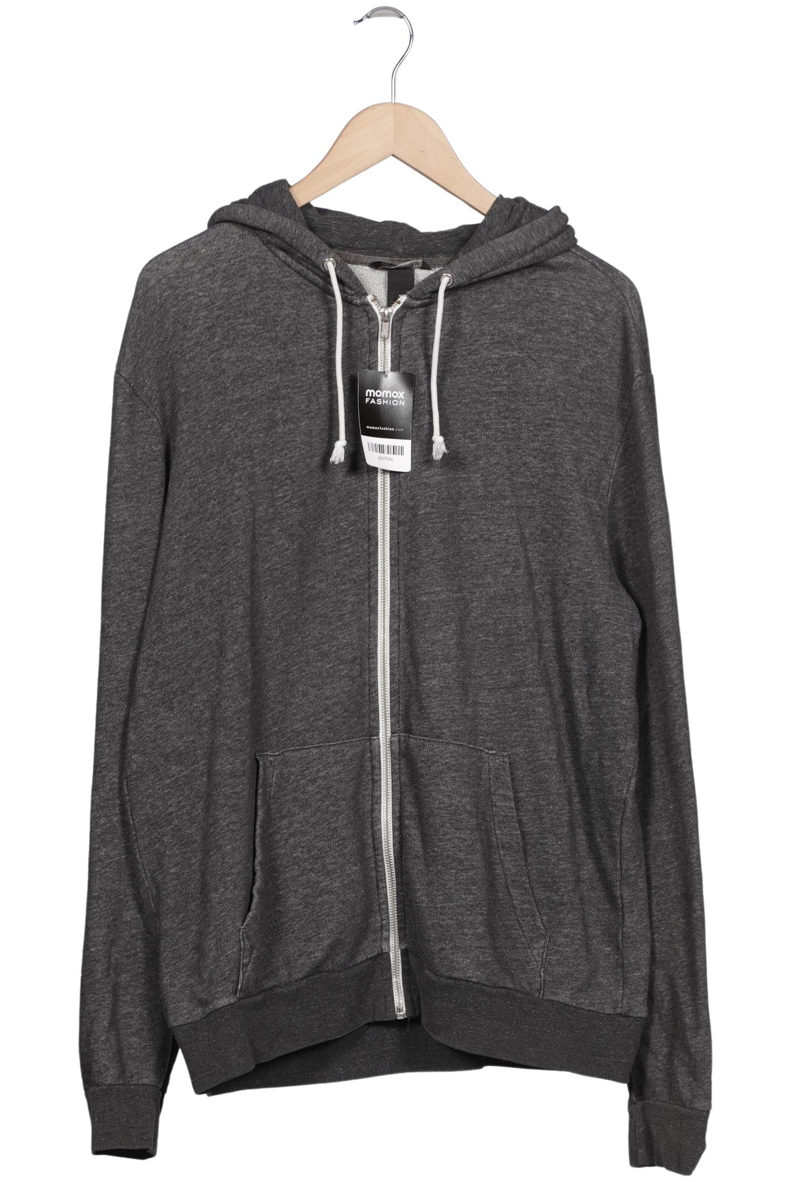 

H&M Herren Kapuzenpullover, grau, Gr. 52