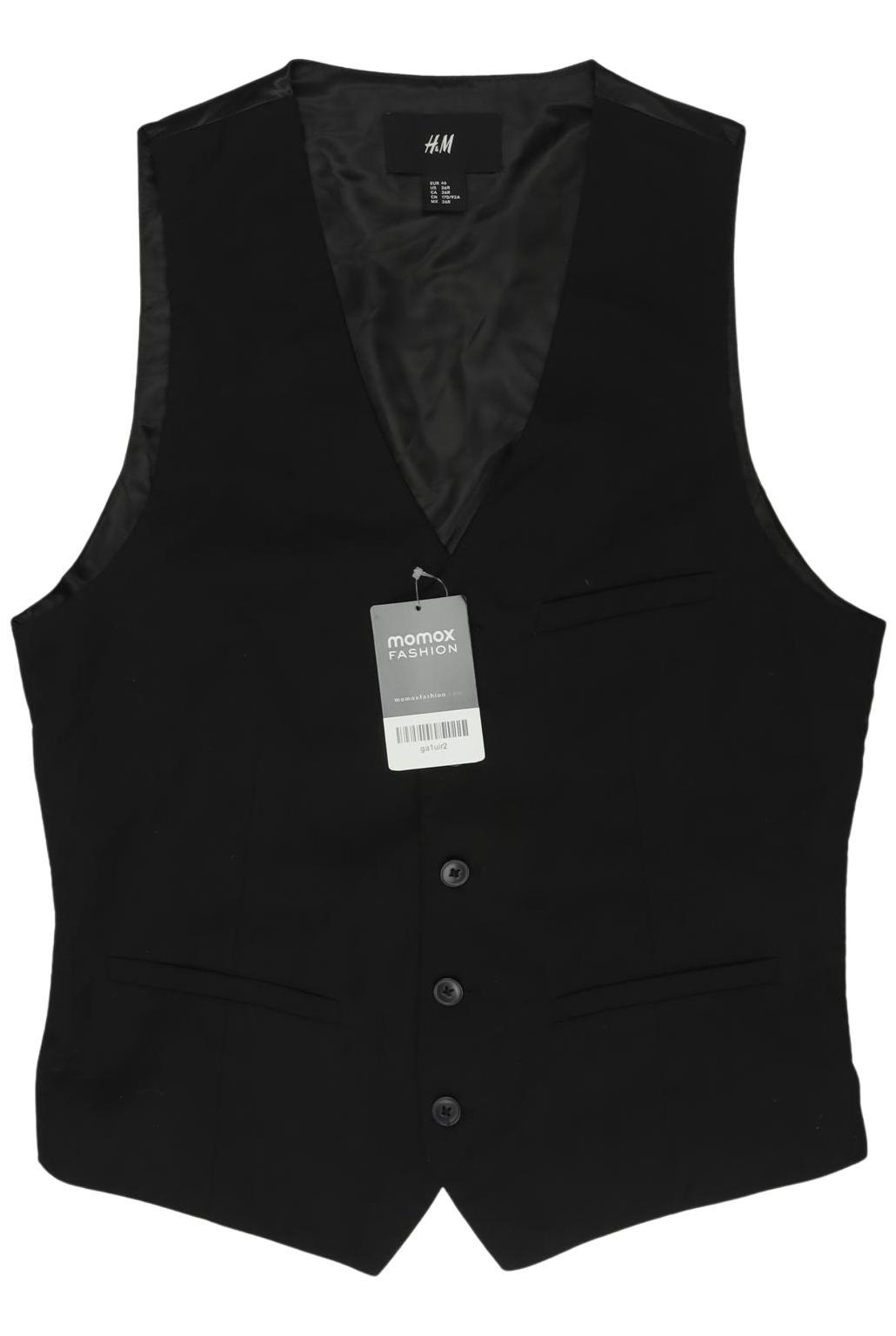 

H&M Herren Weste, schwarz, Gr. 46