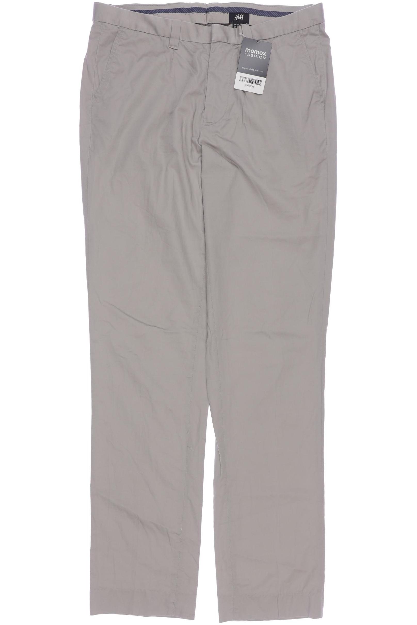 

H&M Herren Stoffhose, grau, Gr. 46