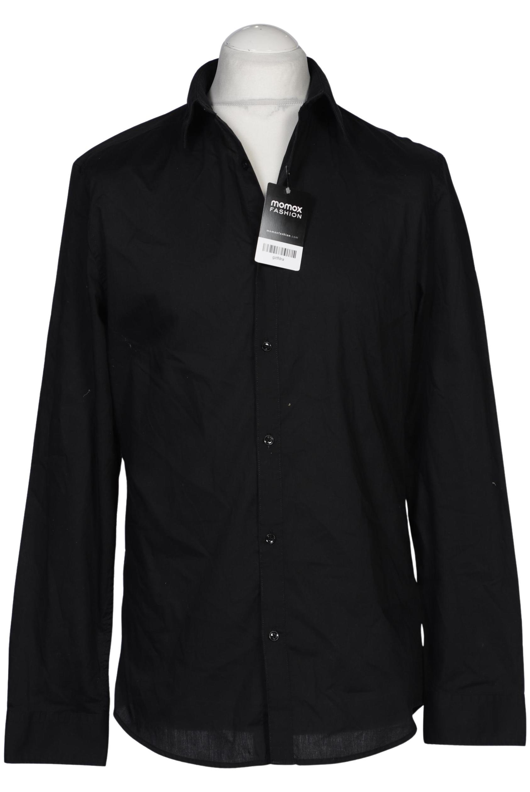 

H&M Herren Hemd, schwarz, Gr. 48
