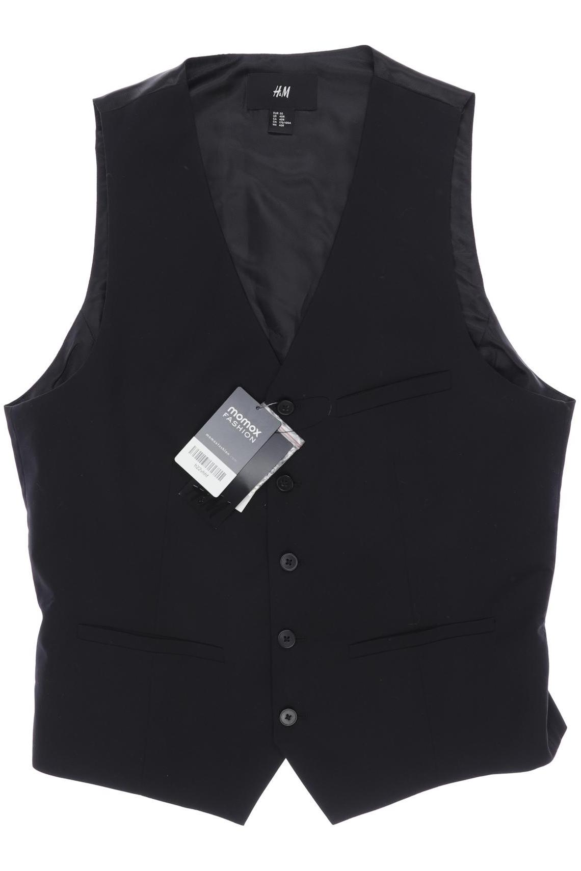 

H&M Herren Weste, schwarz, Gr. 50