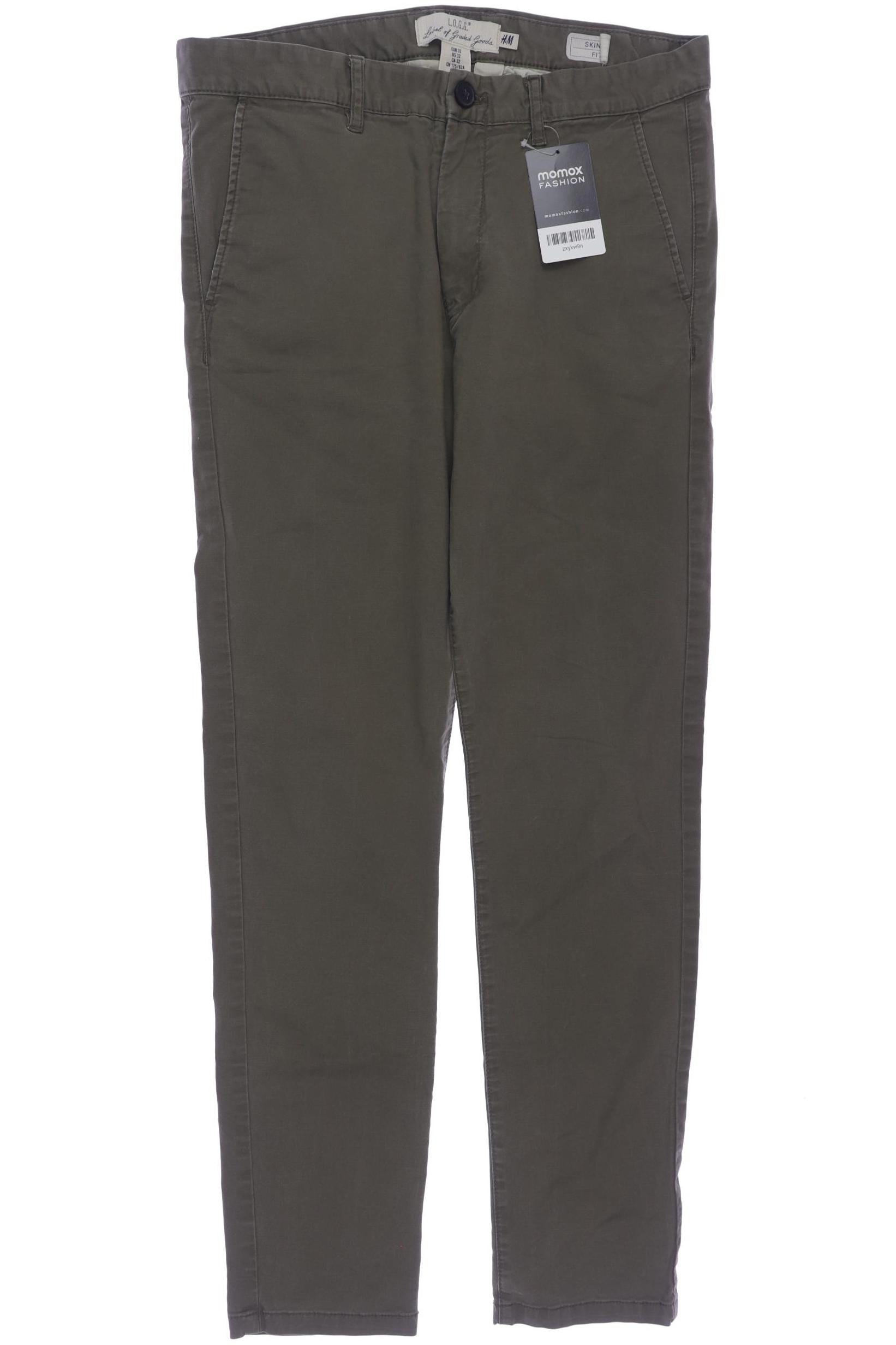 Thumbnail - H&amp;M Herren Stoffhose, grün, Gr. 32