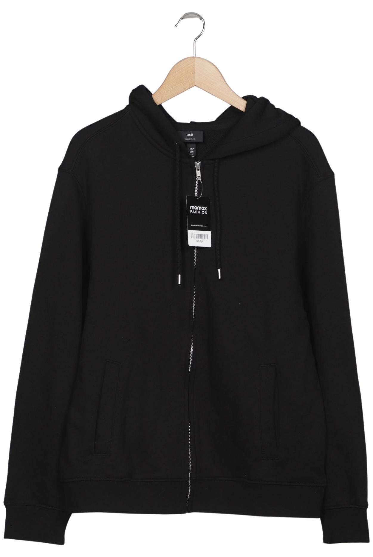 

H&M Herren Kapuzenpullover, schwarz, Gr. 48