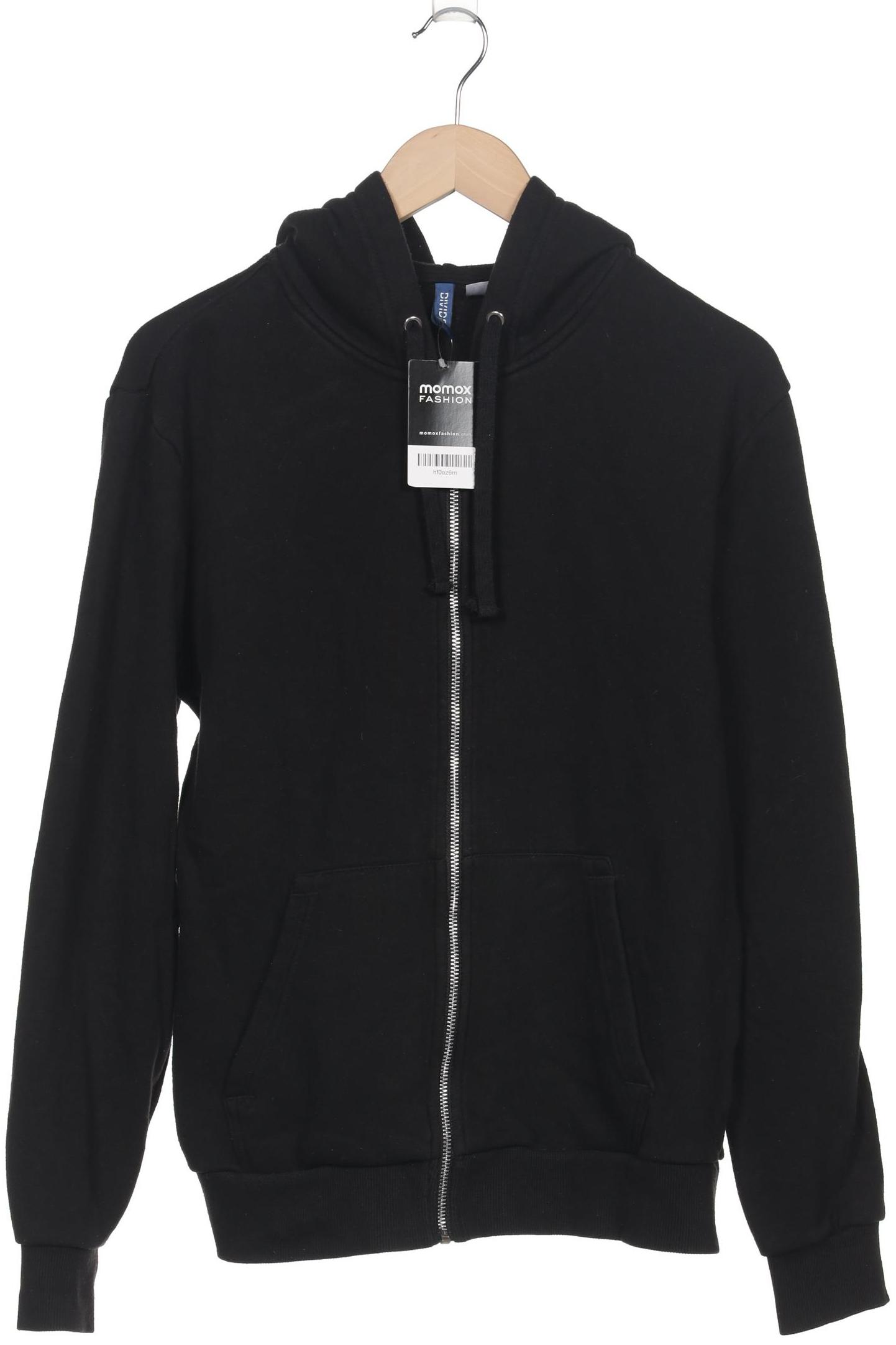 

H&M Herren Kapuzenpullover, schwarz, Gr. 48