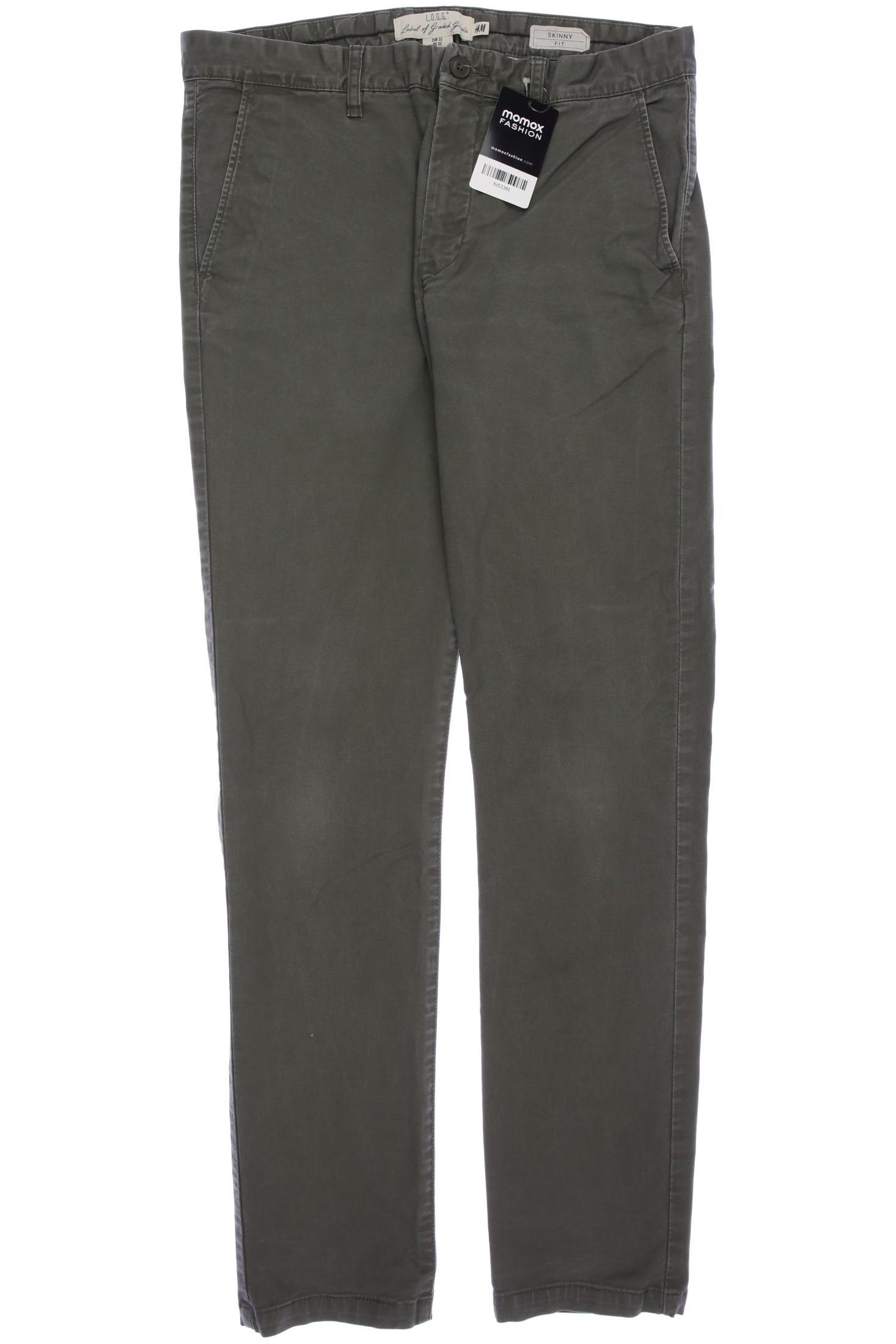 

H&M Herren Stoffhose, grün, Gr. 32