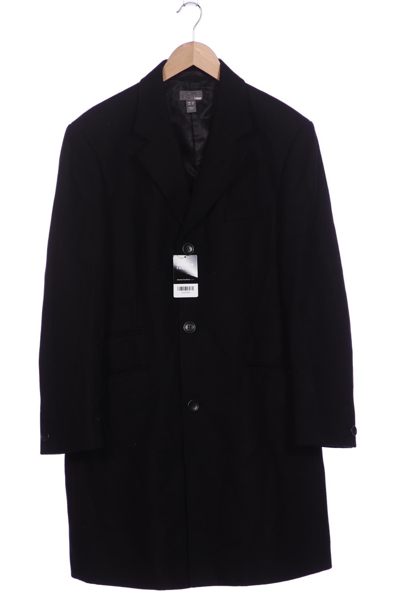 

H&M Herren Mantel, schwarz, Gr. 52