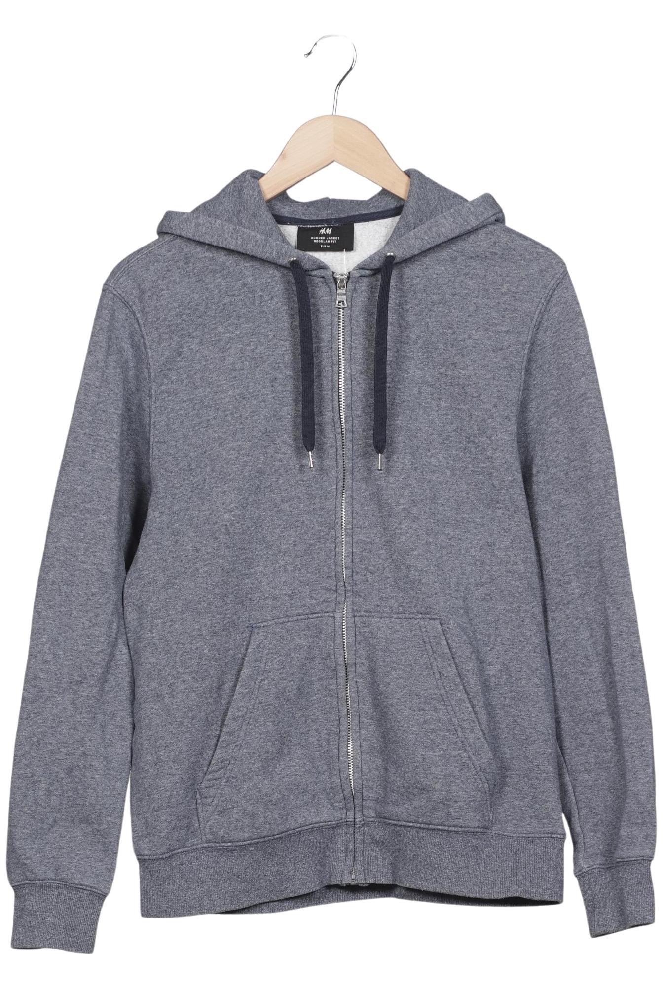 

H&M Herren Kapuzenpullover, grau, Gr. 48
