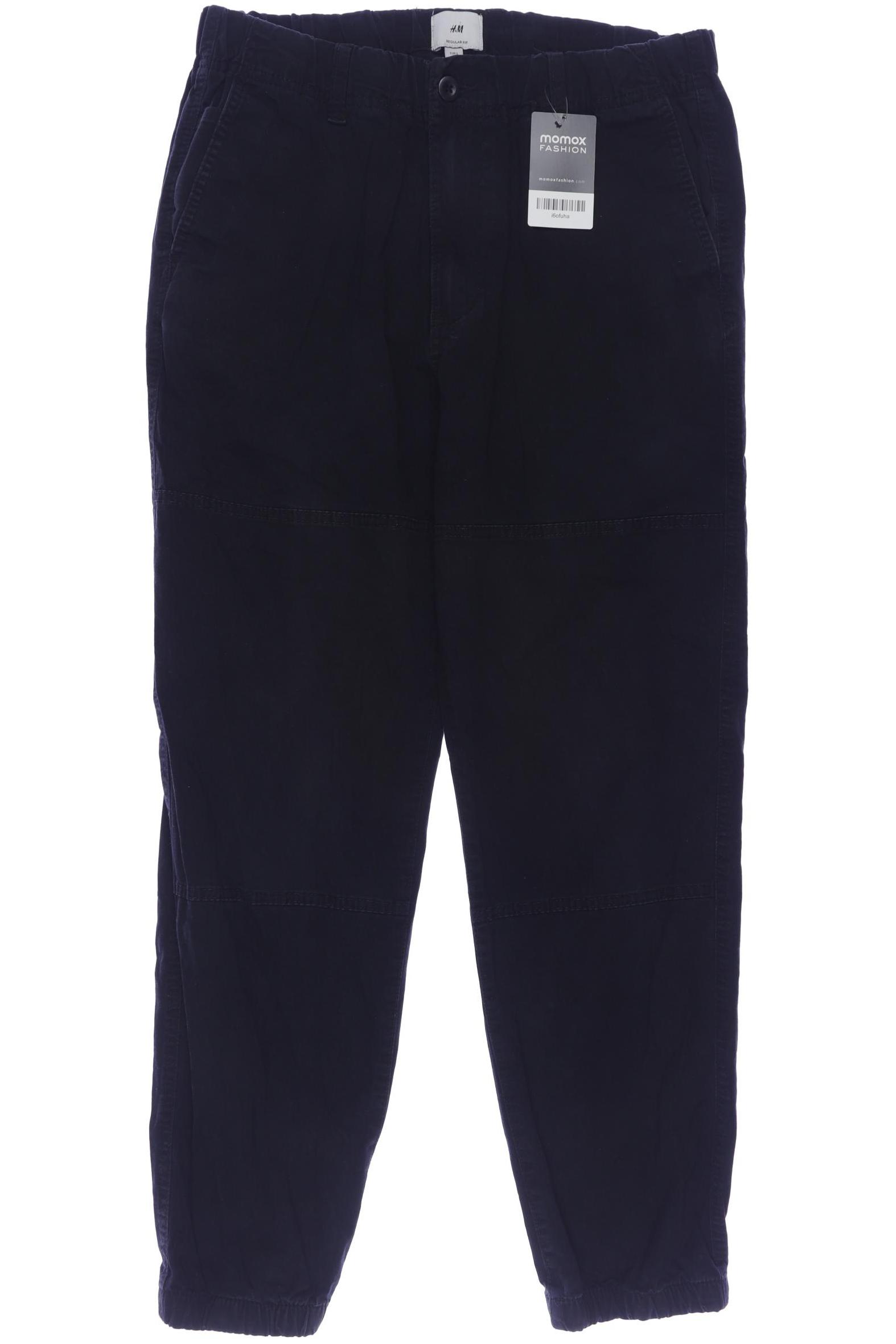 

H&M Herren Stoffhose, schwarz, Gr. 0