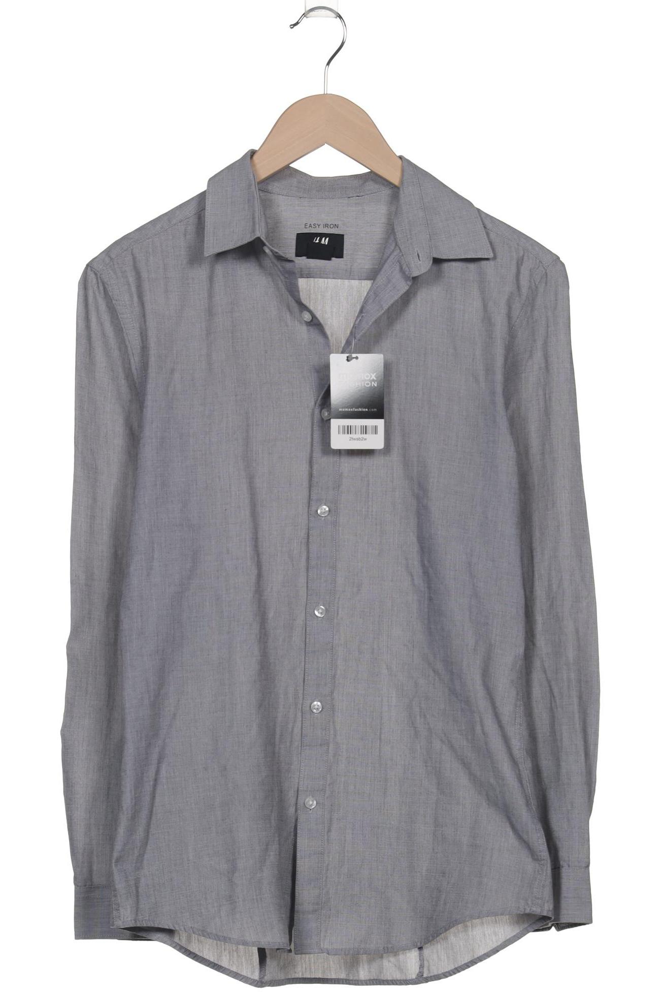 

H&M Herren Hemd, grau, Gr. 46
