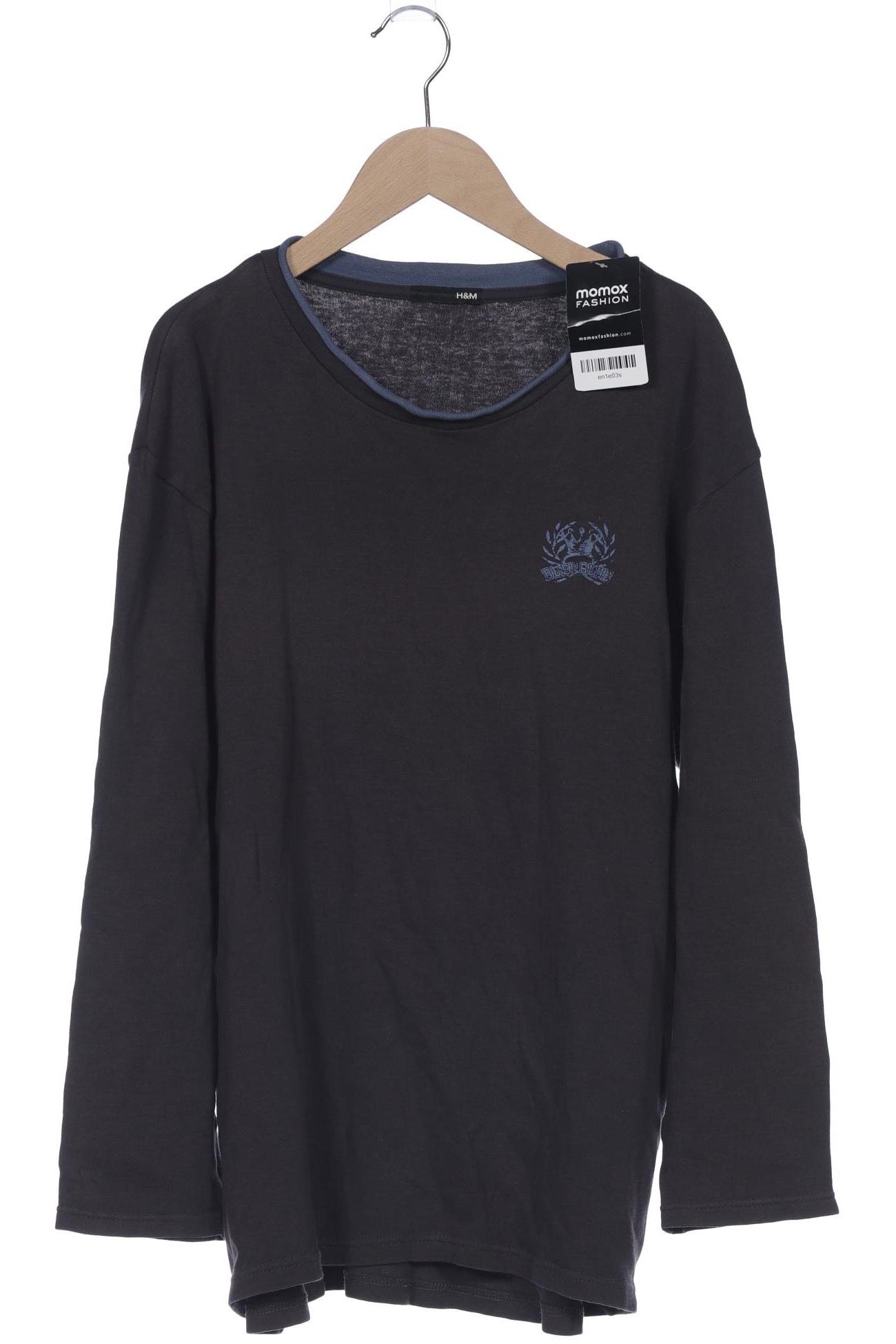 

H&M Herren Langarmshirt, grau, Gr. 58